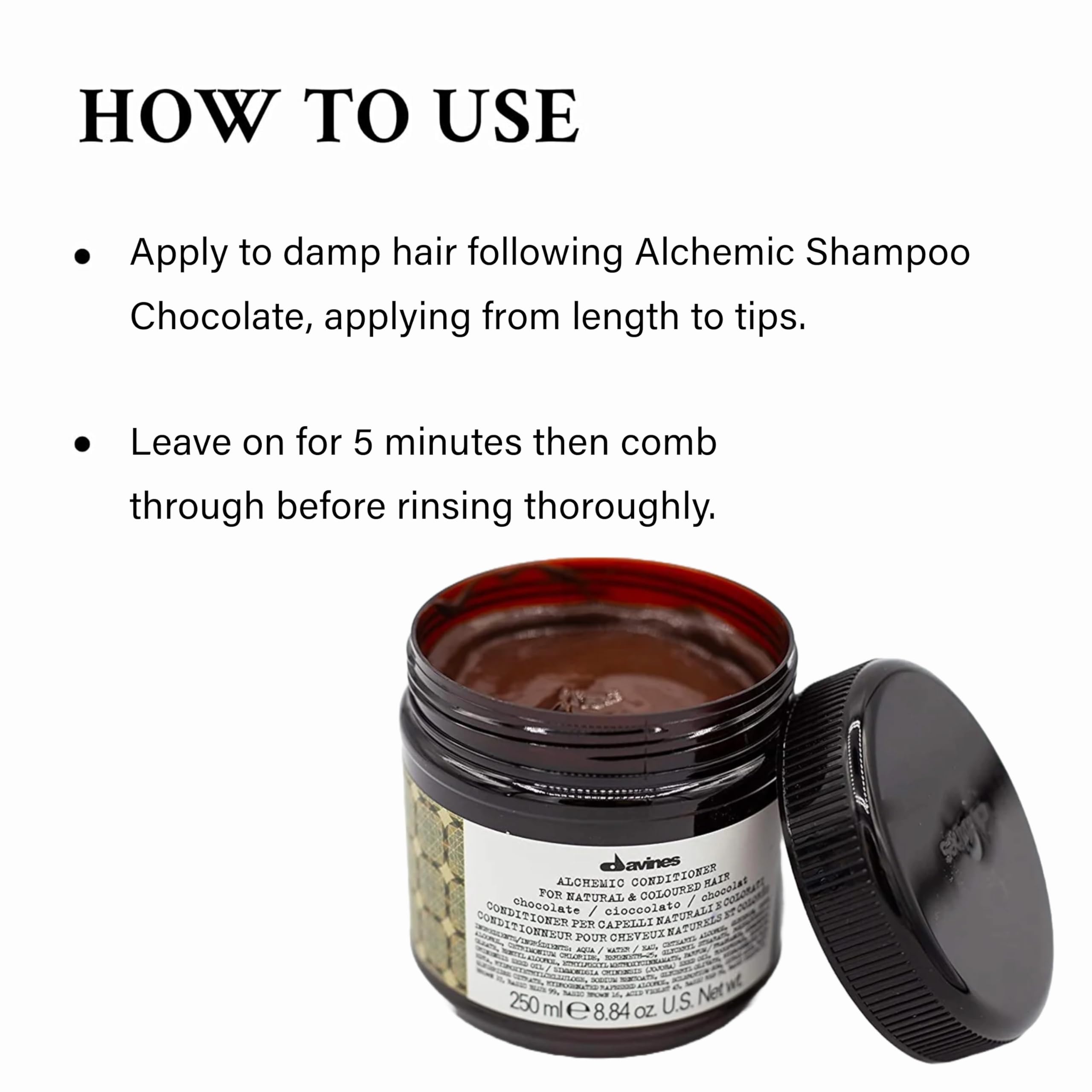 Foto 5 pulgar | Acondicionador Davines Alchemic Chocolate Para Cabello Castaño Oscuro 260 Ml - Venta Internacional.