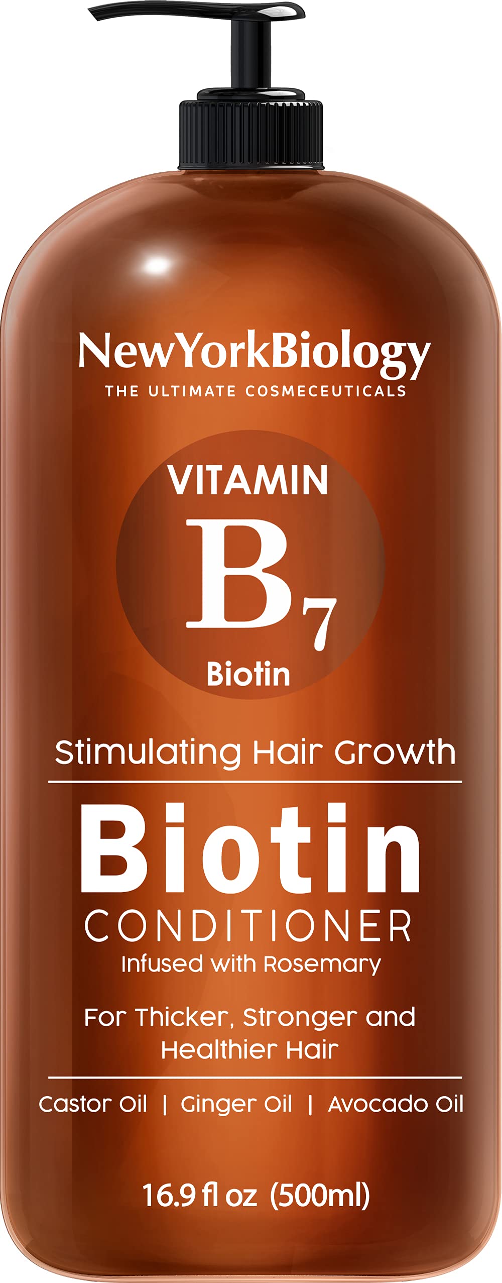 Acondicionador New York Biology Con Biotina Para El Crecimiento Del Cabello, 500 Ml - Venta Internacional.