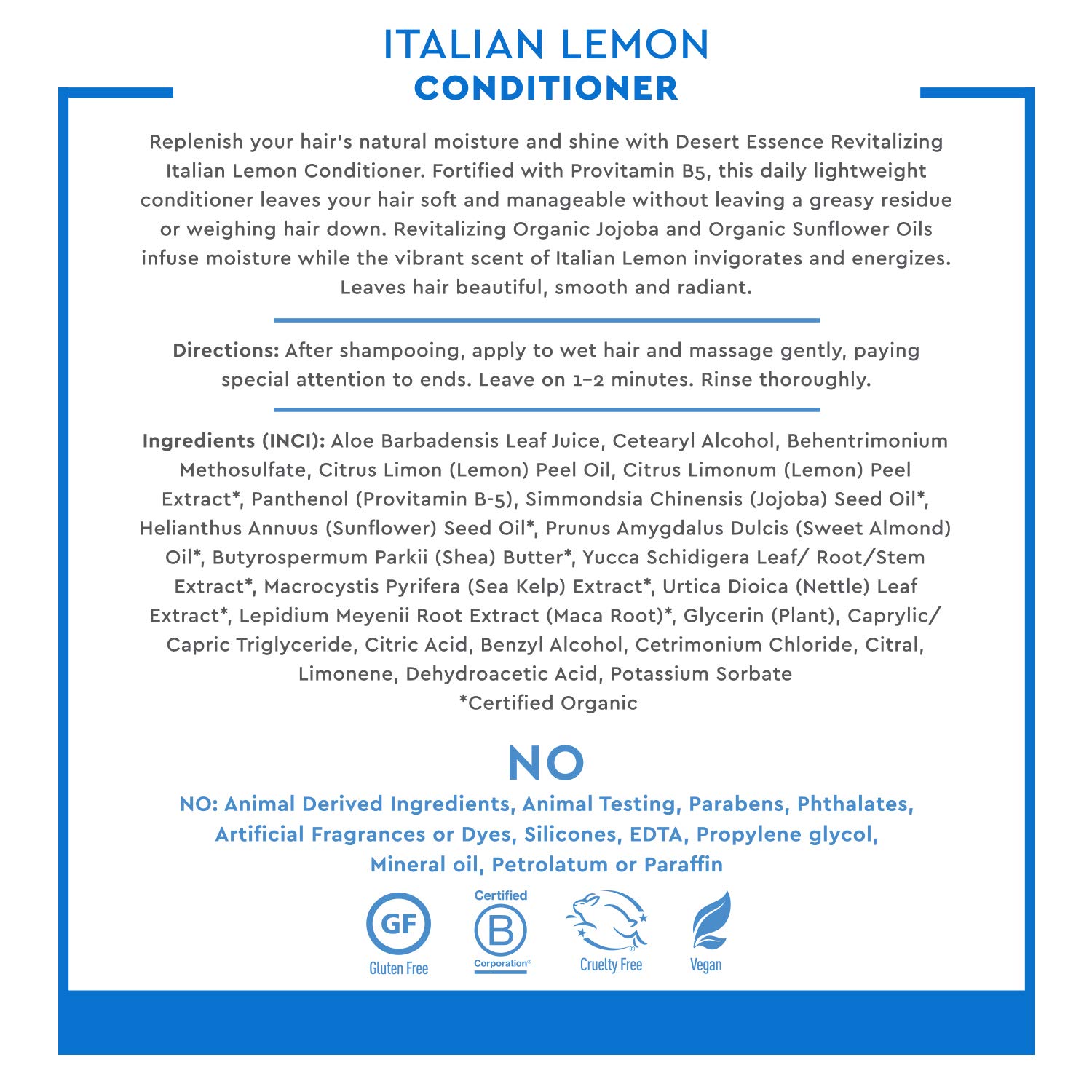 Foto 5 pulgar | Acondicionador Desert Essence Italian Lemon 240 Ml Orgánico - Venta Internacional.