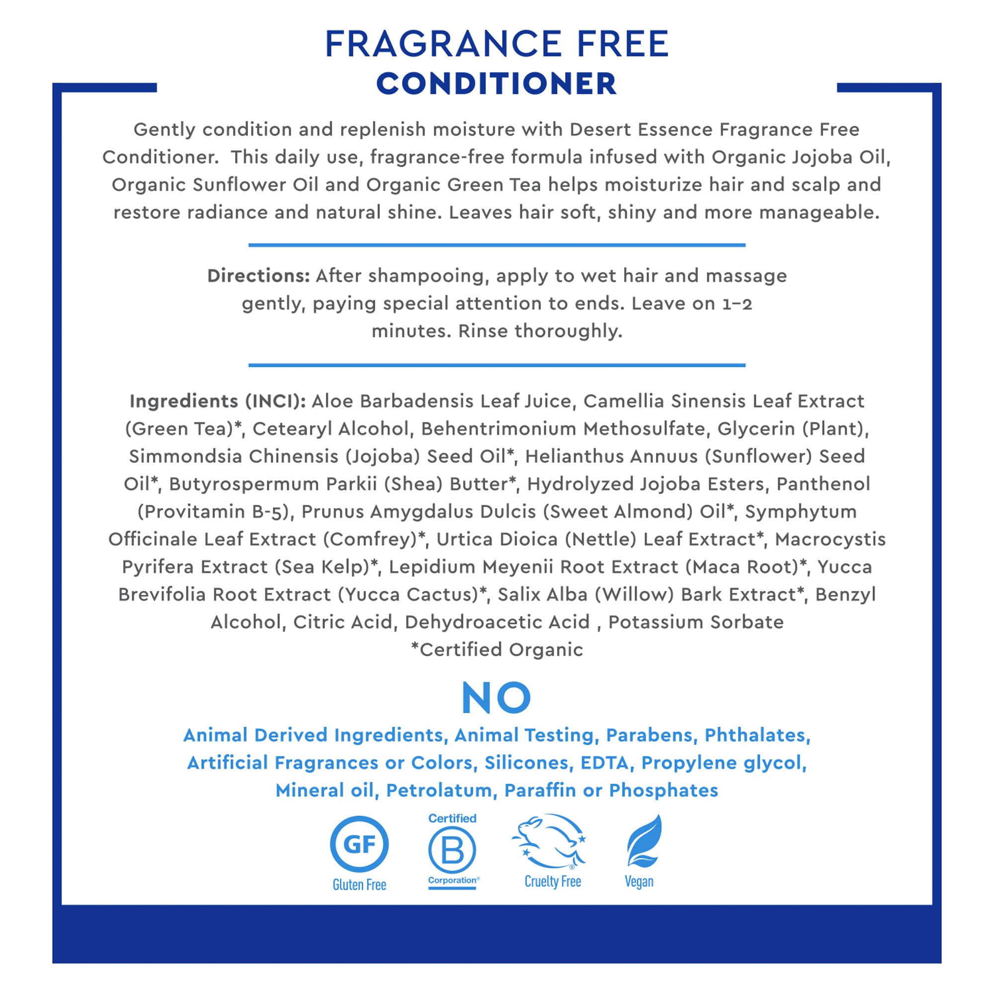 Foto 6 pulgar | Acondicionador Desert Essence Pure Sin Fragancia, 240 Ml X 2 - Venta Internacional.