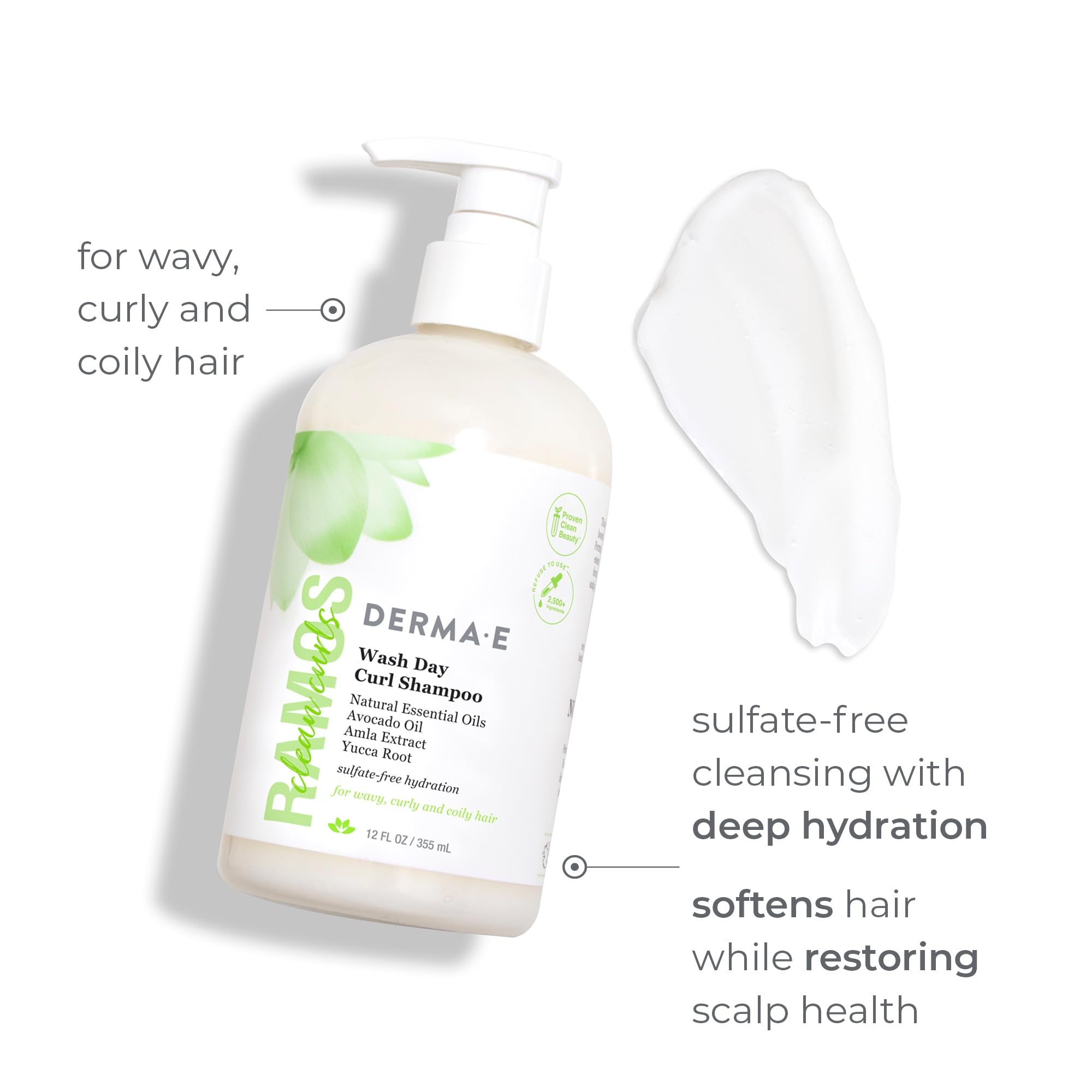 Foto 3 pulgar | Champú Derma E Ramos Wash Day Curl 355 Ml - Venta Internacional.