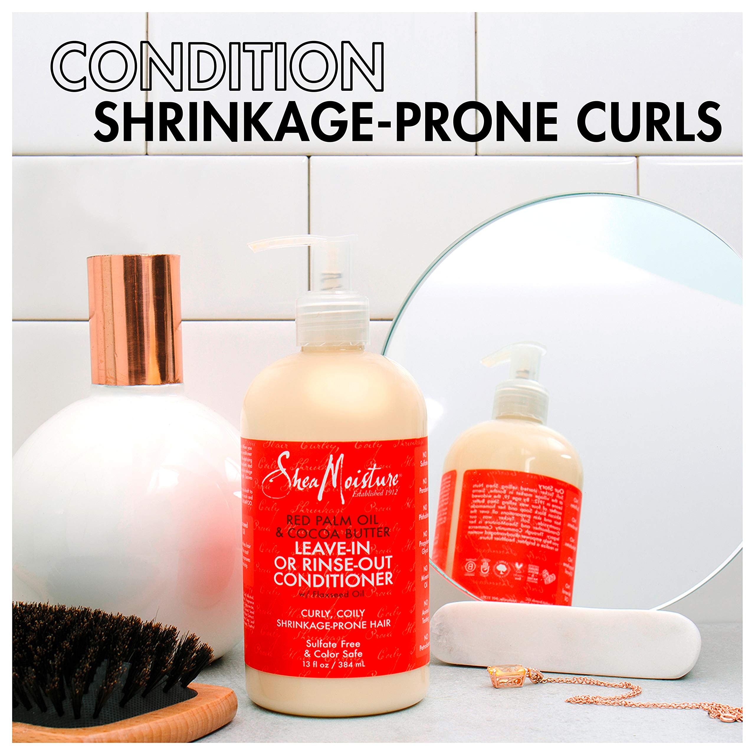 Foto 3 | Acondicionador Sheamoisture Para Cabello Rizado, Aceite De Palma Roja, 385 Ml - Venta Internacional.