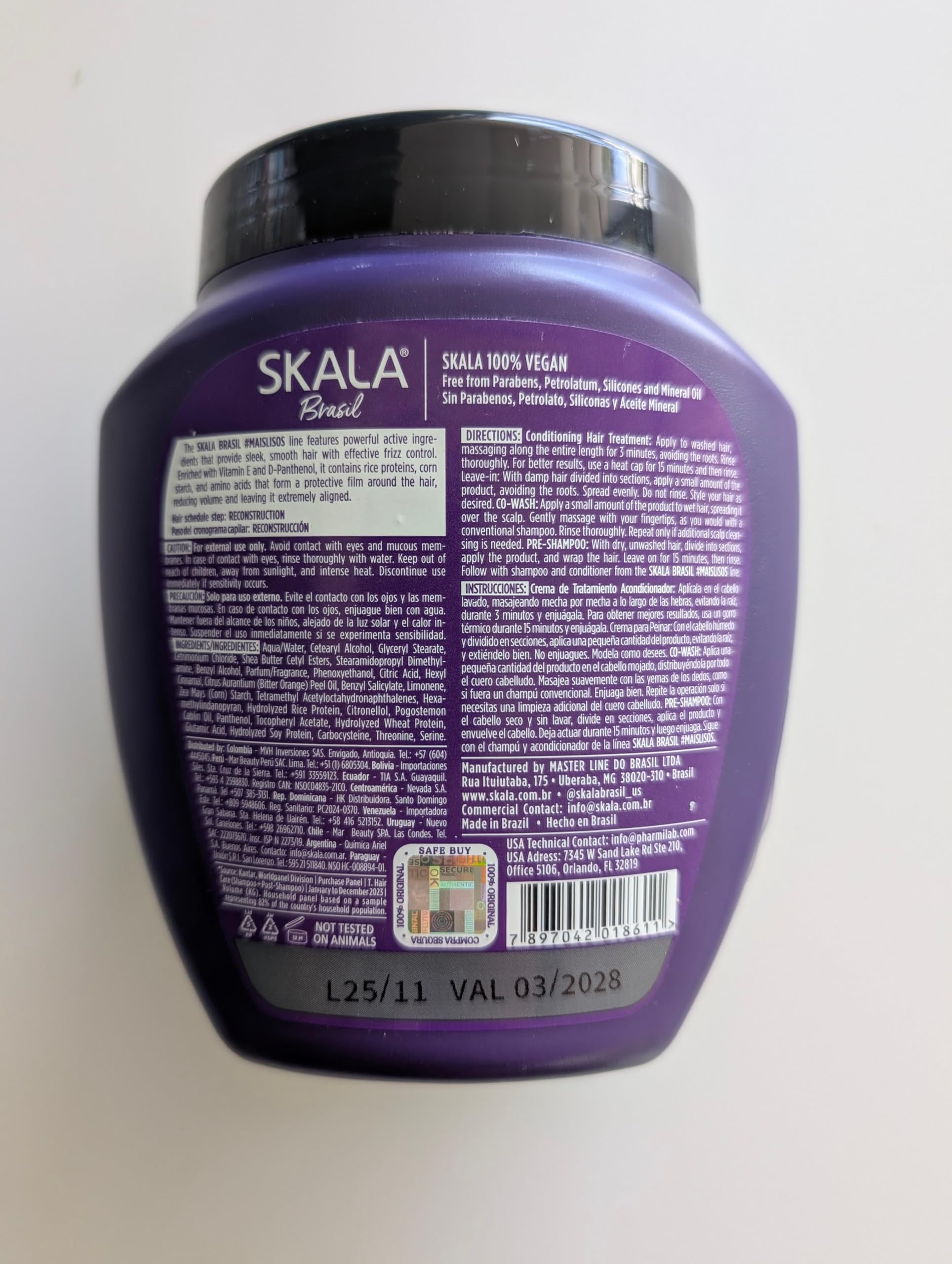 Foto 7 pulgar | Crema Acondicionadora Y Para Peinar Skala Mais Lisos - Venta Internacional.