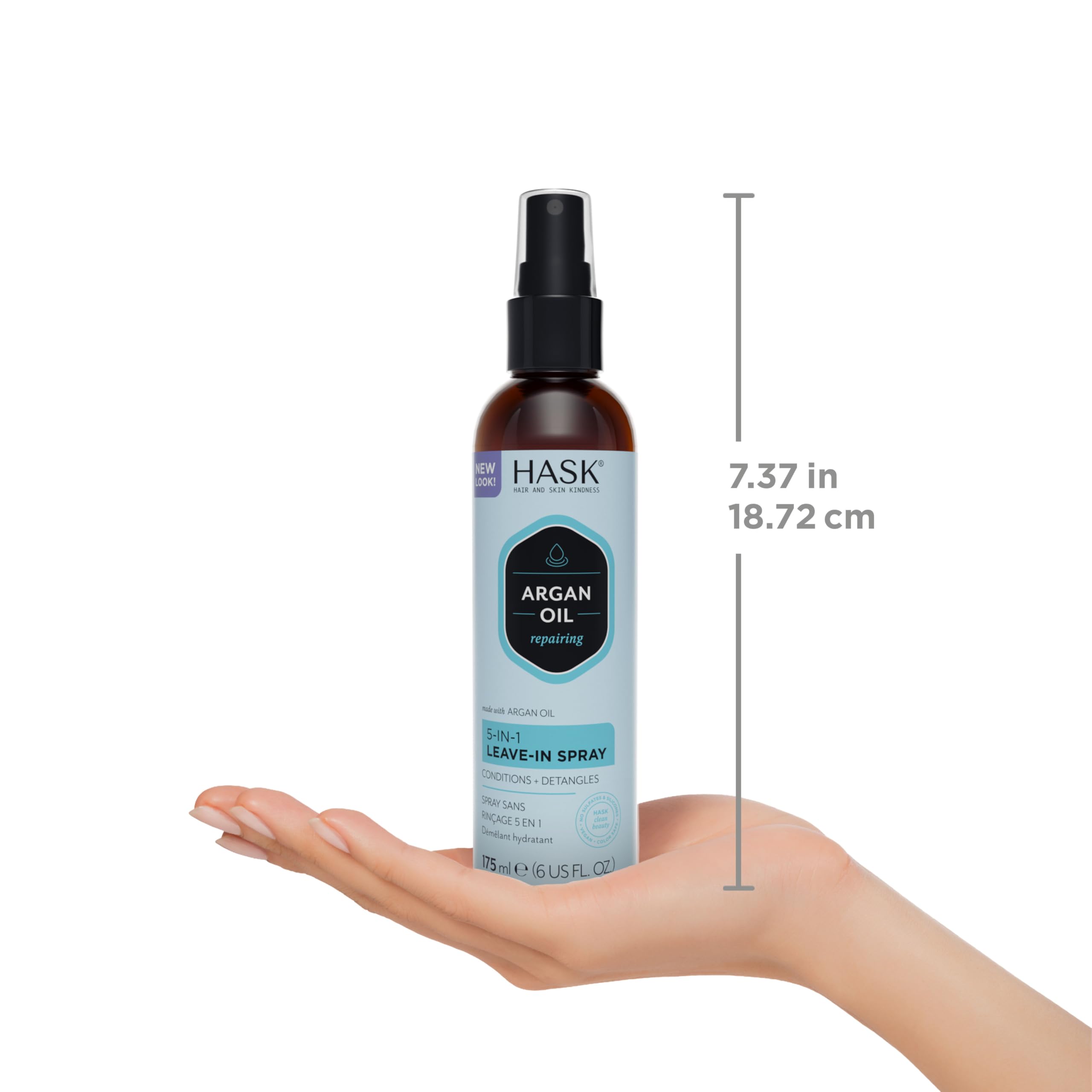 Foto 7 pulgar | Acondicionador Sin Enjuague 5 En 1 Con Aceite De Argán Hask Para El Cuidado Del Cabello - Venta Internacional.