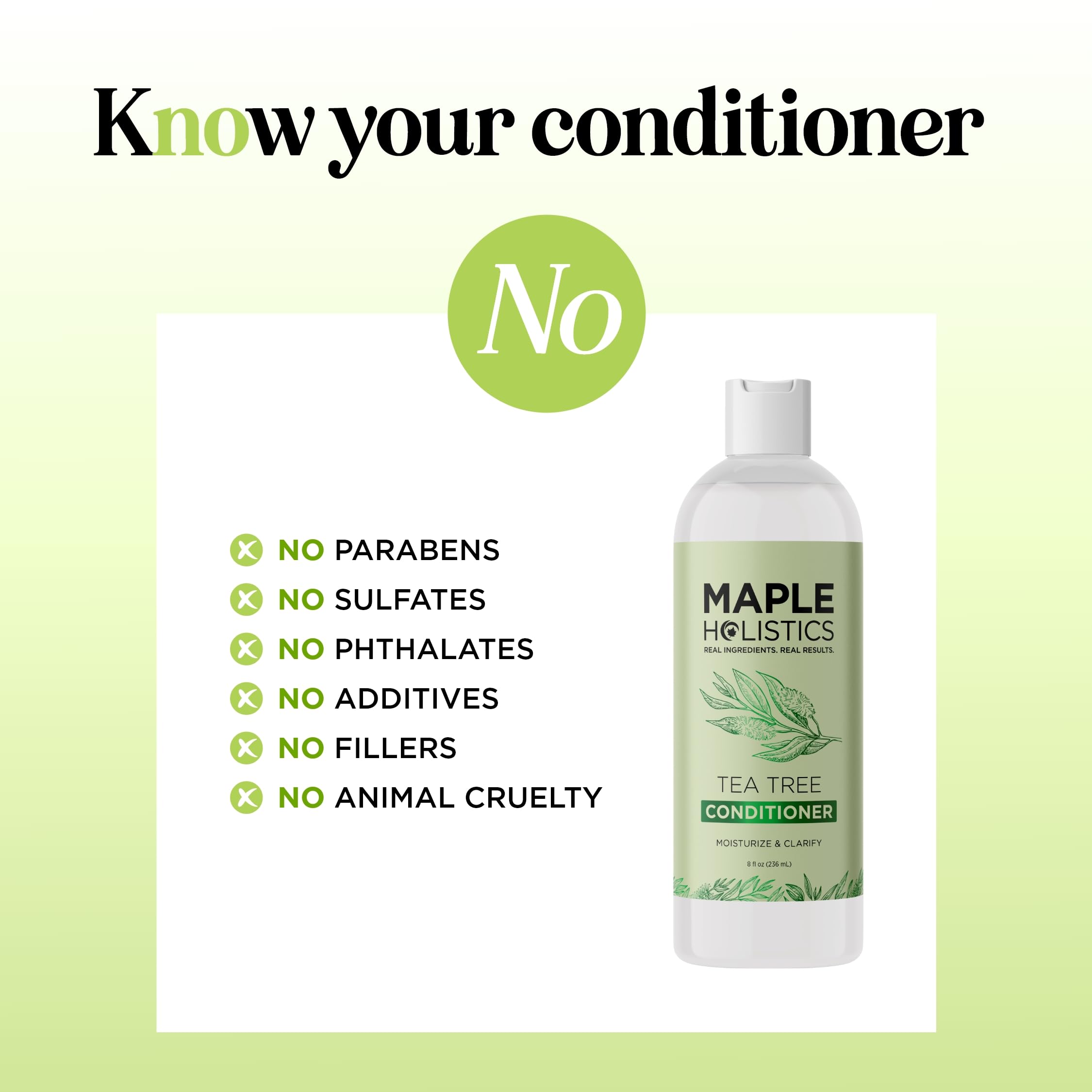 Foto 5 pulgar | Acondicionador Maple Holistics Con Aceite De Árbol De Té Para Cabello Seco  250 Ml - Venta Internacional.