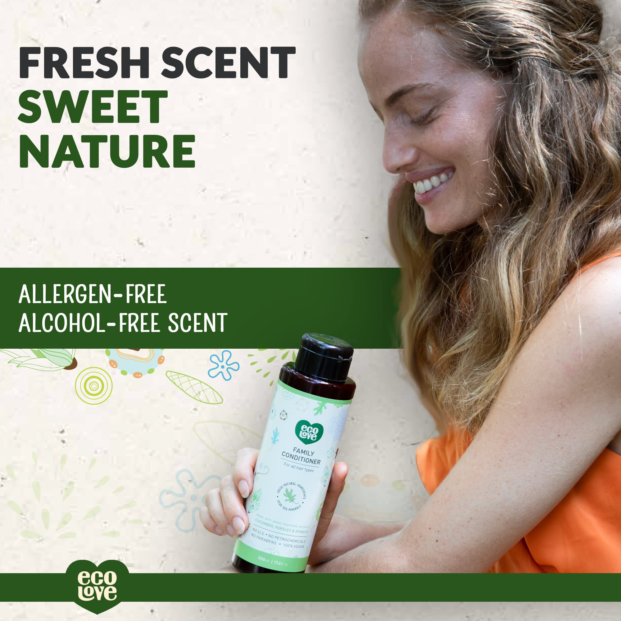 Foto 4 pulgar | Acondicionador Ecolove Natural Para Todo Tipo De Cabello  500 Ml  Vegano - Venta Internacional.