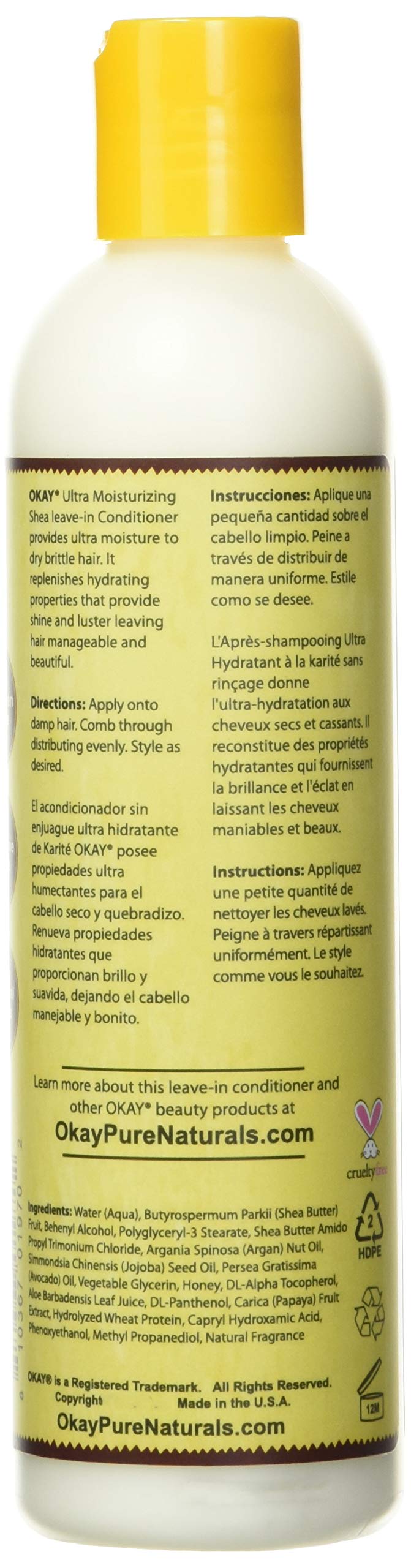 Foto 2 | Acondicionador Sin Enjuague Okay Shea 237 Ml - Venta Internacional.