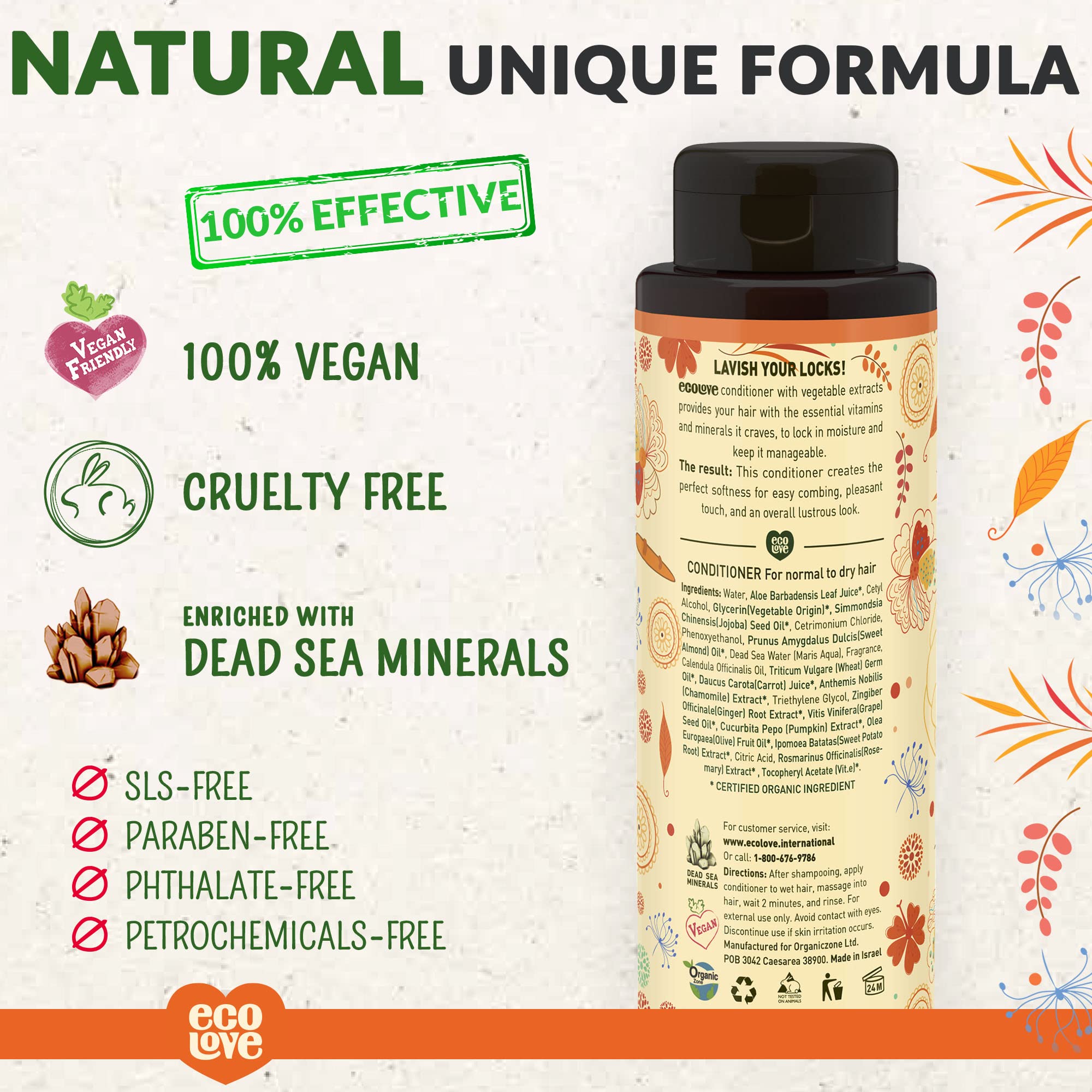 Foto 3 pulgar | Acondicionador Ecolove Natural Zanahoria Y Calabaza 500 Ml - Venta Internacional.