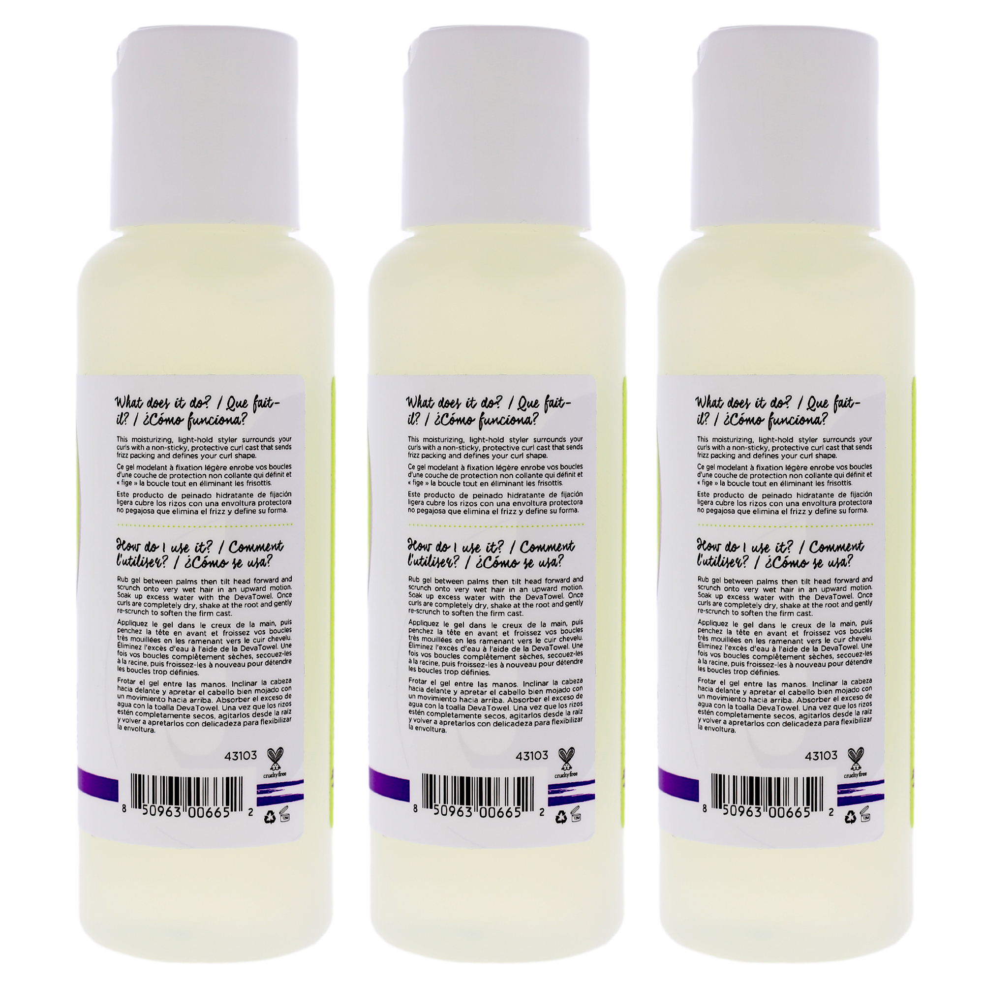 Foto 3 | Gel De Peinado Devacurl Light Defining Pack De 3 Para Rizos - Venta Internacional.