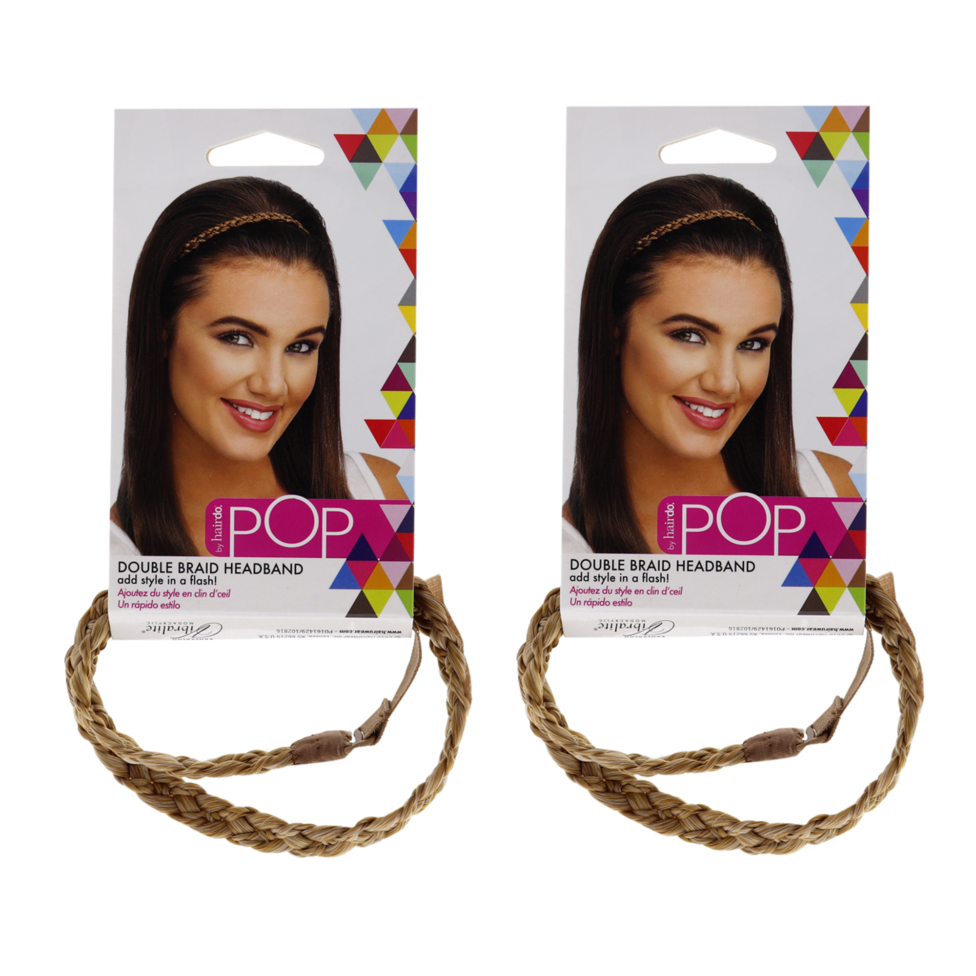Foto 1 | Diadema Pop Double Braid R25  Color Rubio Jengibre  Paquete De 2 - Venta Internacional.
