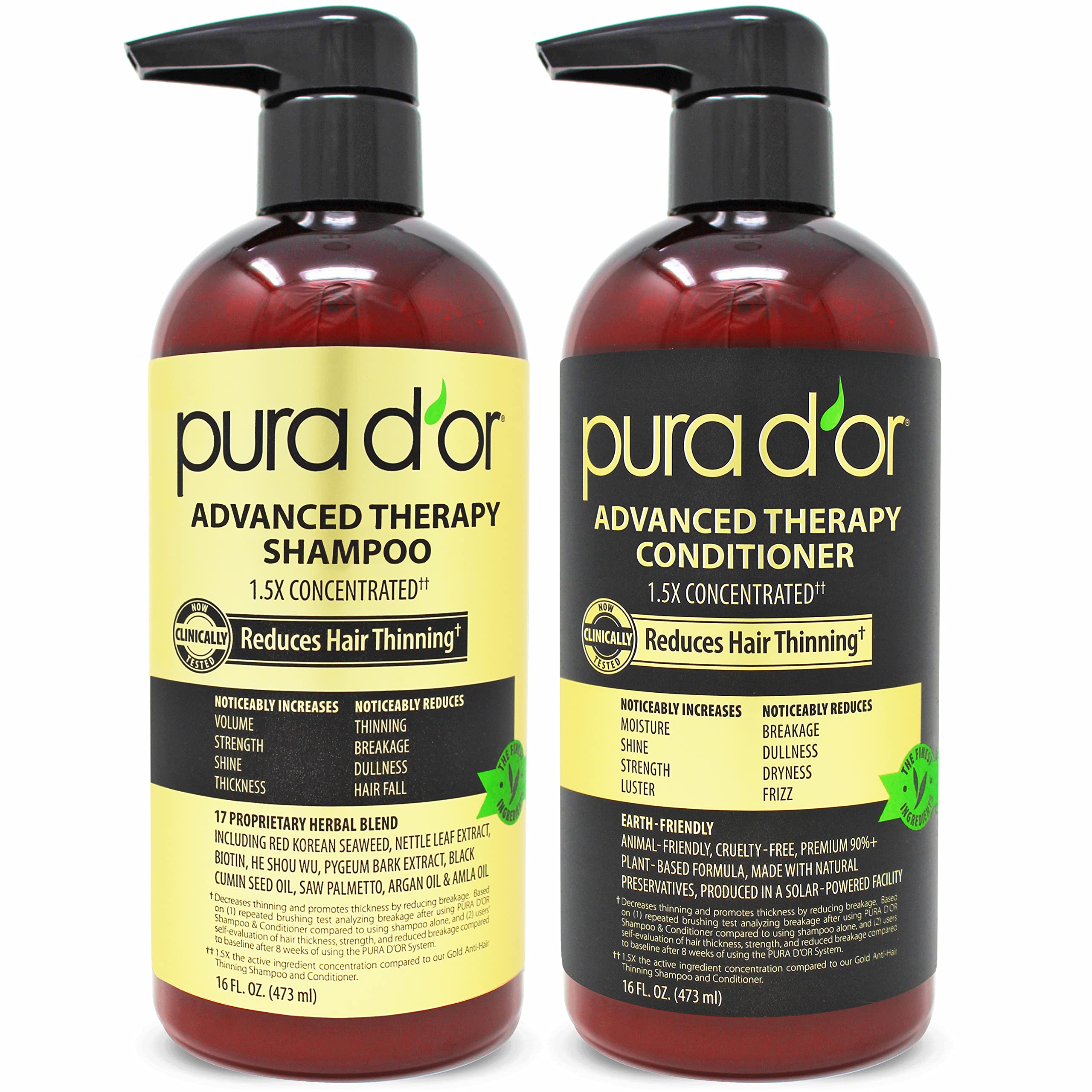 Foto 2 pulgar | Set De Cuidado Capilar Pura D'or Advanced Therapy Biotin 480 Ml X 2 - Venta Internacional.