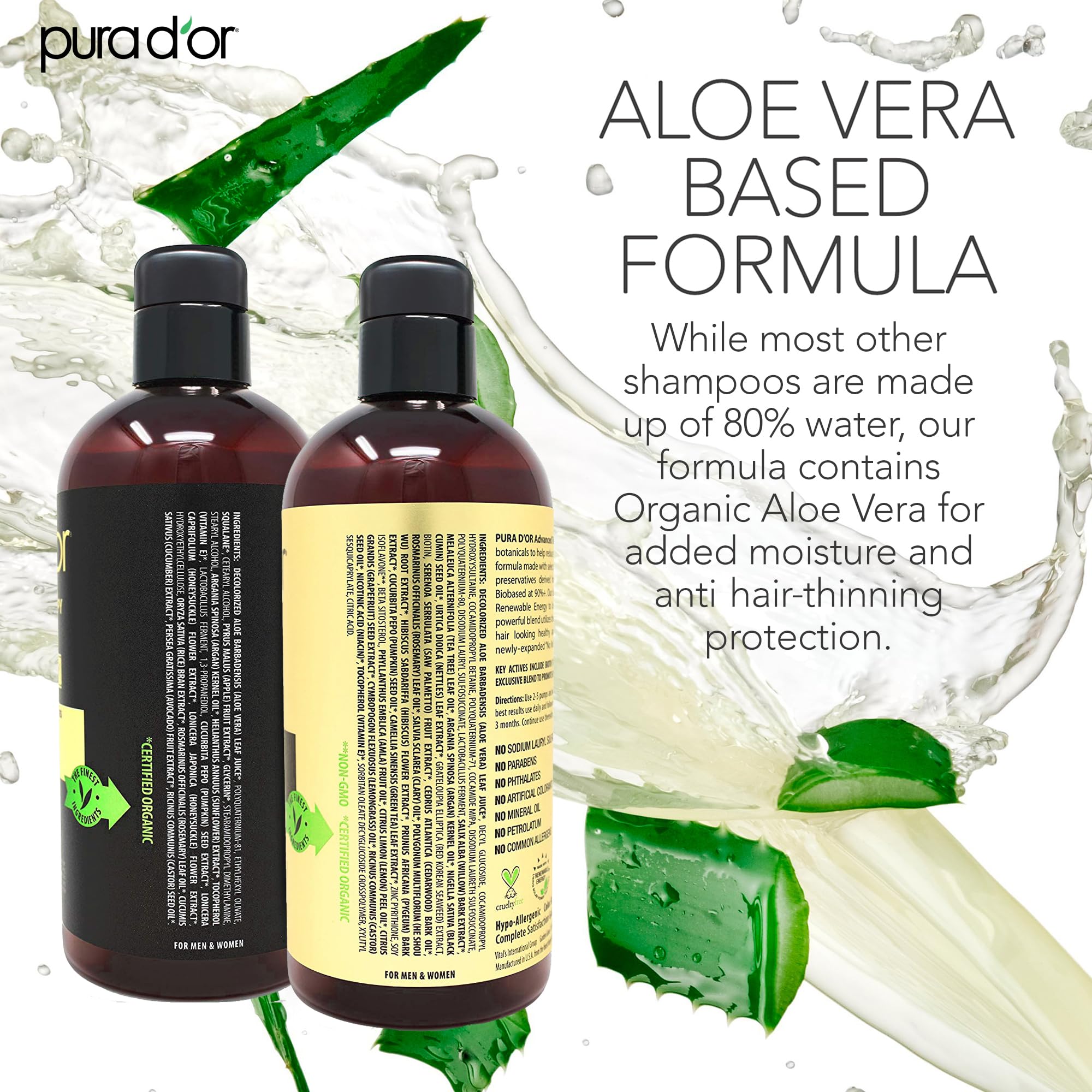 Foto 4 pulgar | Set De Cuidado Capilar Pura D'or Advanced Therapy Biotin 480 Ml X 2 - Venta Internacional.