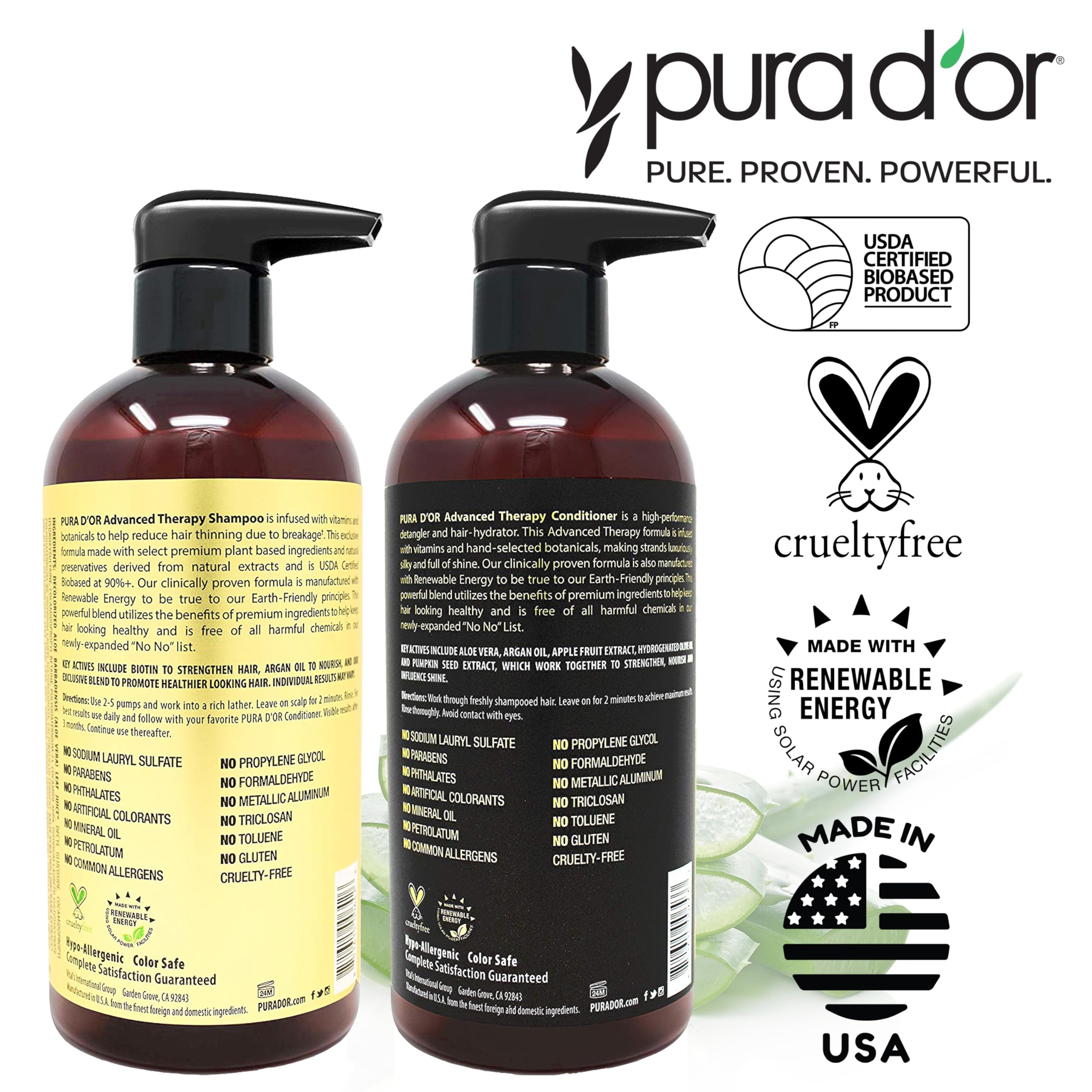 Foto 6 pulgar | Set De Cuidado Capilar Pura D'or Advanced Therapy Biotin 480 Ml X 2 - Venta Internacional.
