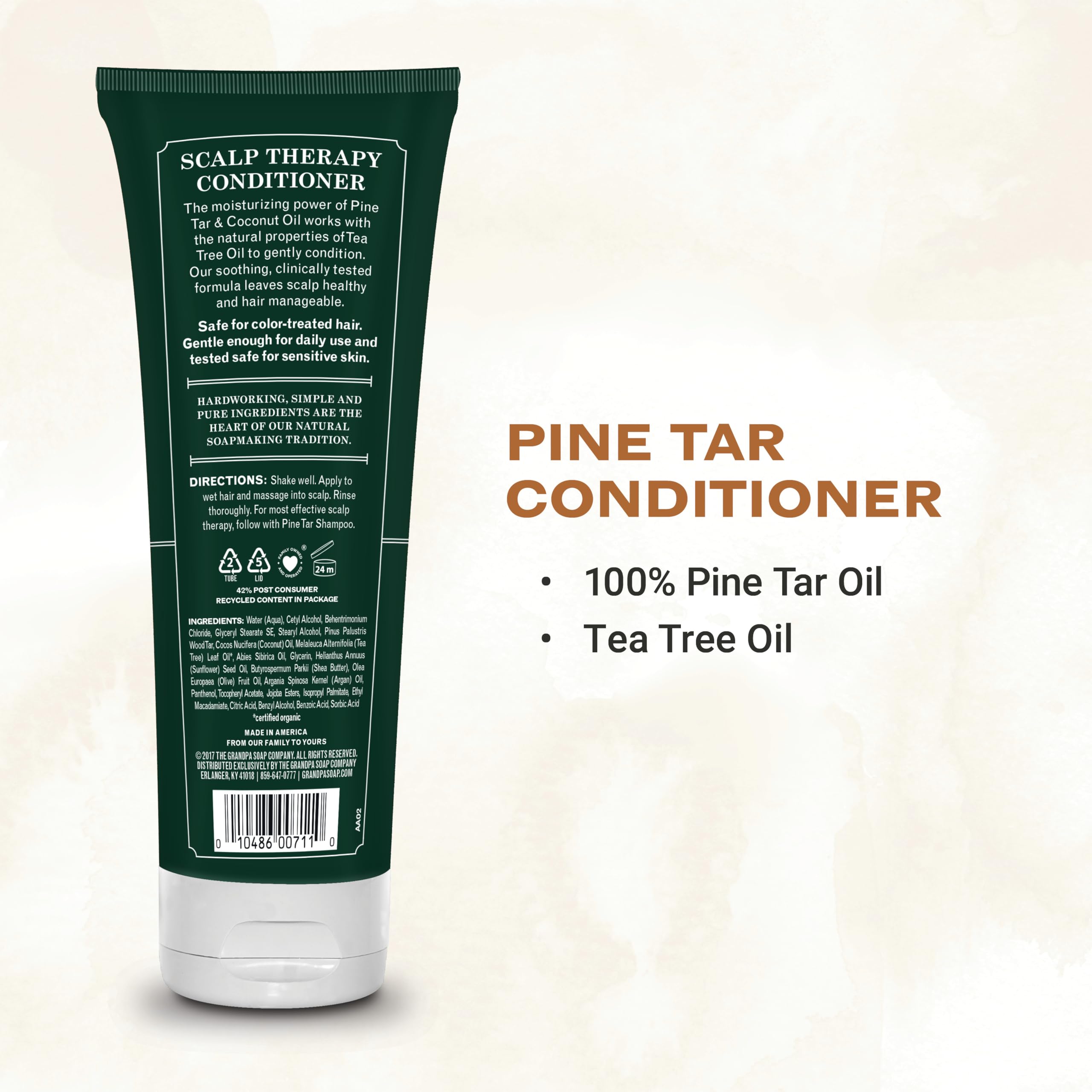 Foto 3 pulgar | Acondicionador The Grandpa Soap Company Pine Tar 240 Ml  Vegano - Venta Internacional.