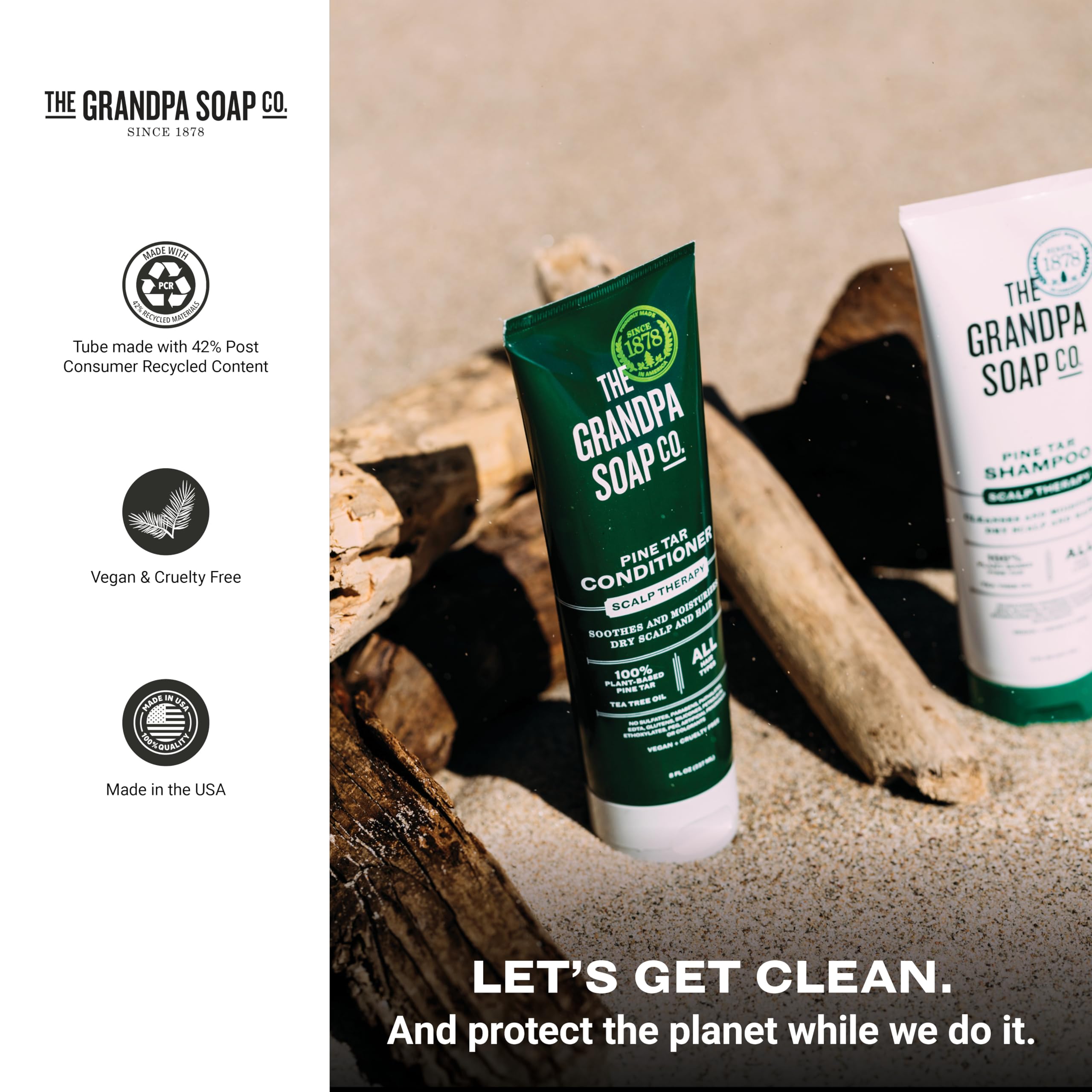 Foto 7 pulgar | Acondicionador The Grandpa Soap Company Pine Tar 240 Ml  Vegano - Venta Internacional.
