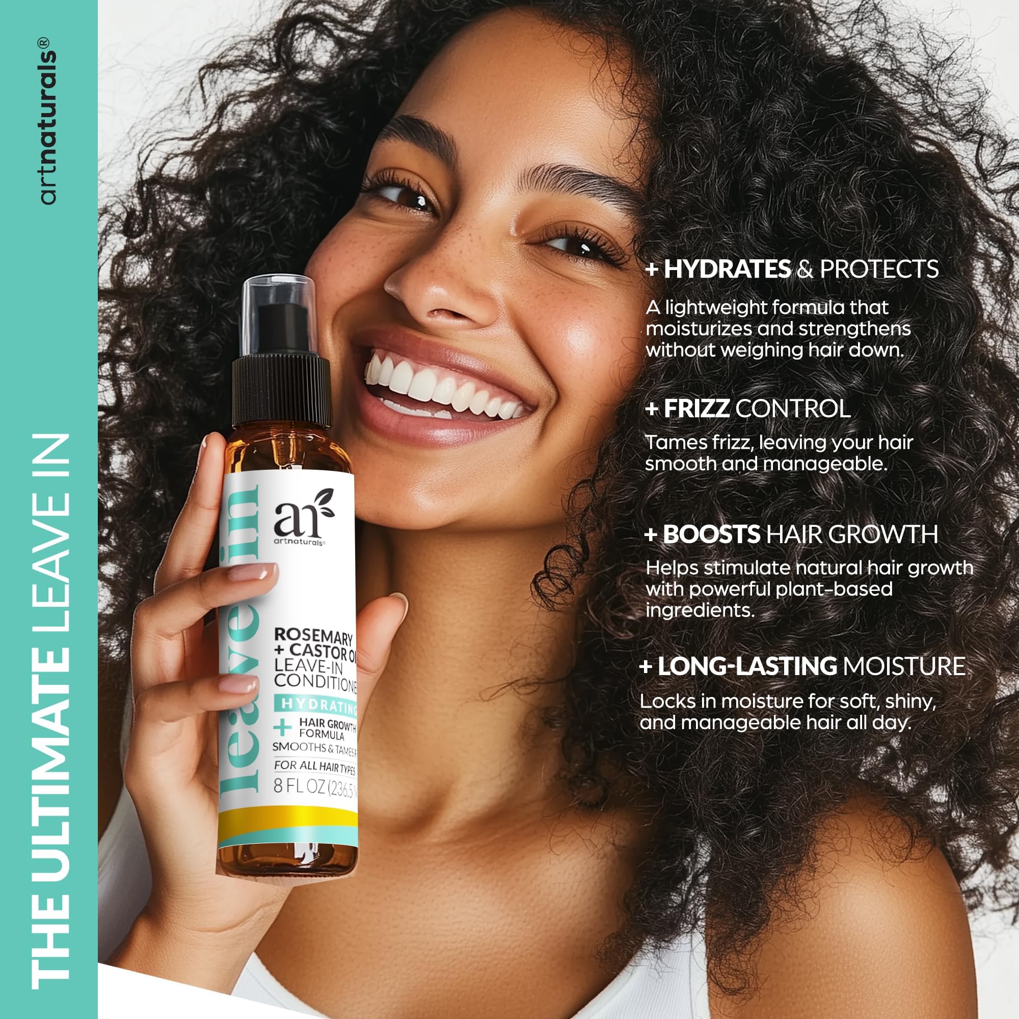Foto 2 | Acondicionador Sin Enjuague Artnaturals Con Aceite De Romero Y Ricino 236 Ml - Venta Internacional.