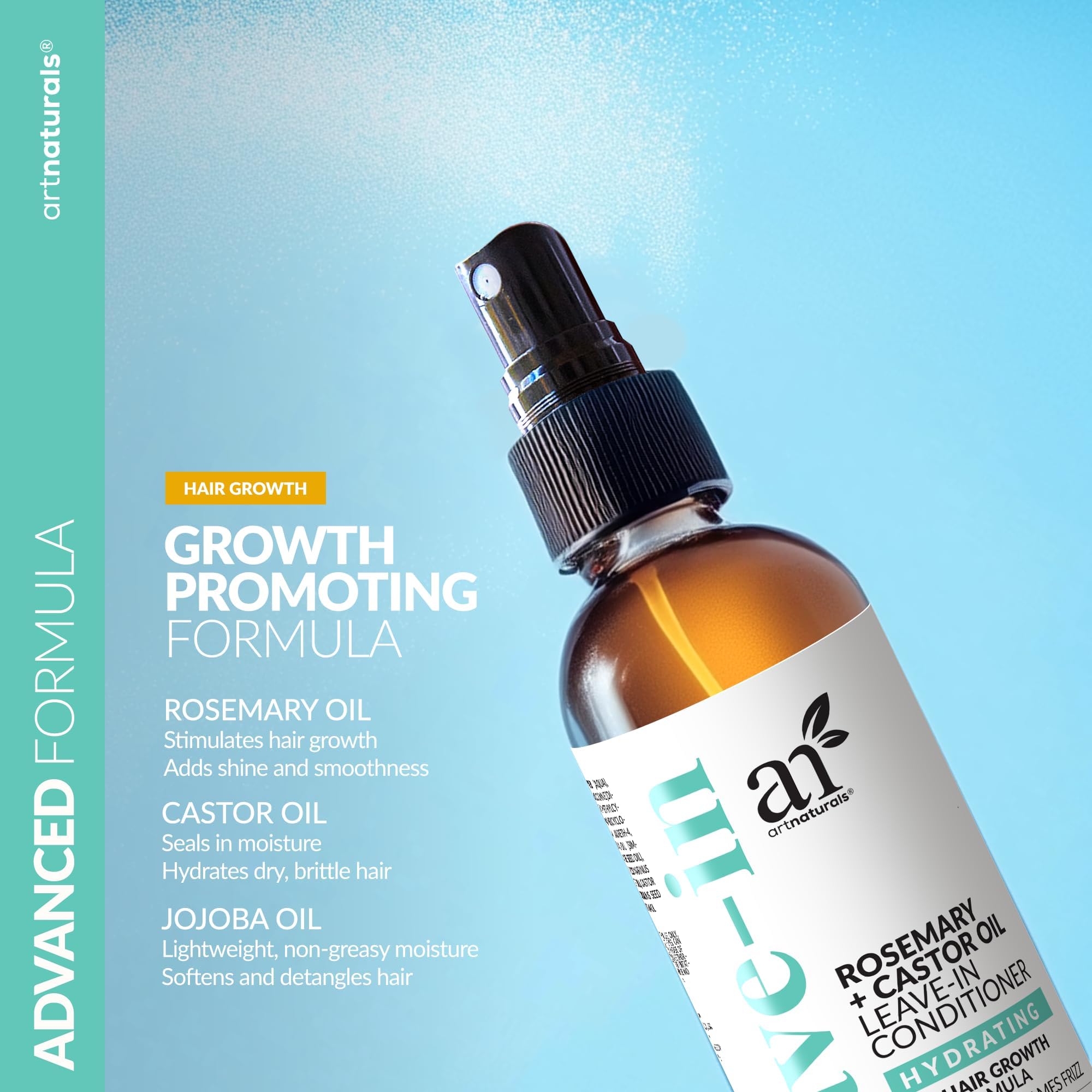 Foto 4 | Acondicionador Sin Enjuague Artnaturals Con Aceite De Romero Y Ricino 236 Ml - Venta Internacional.