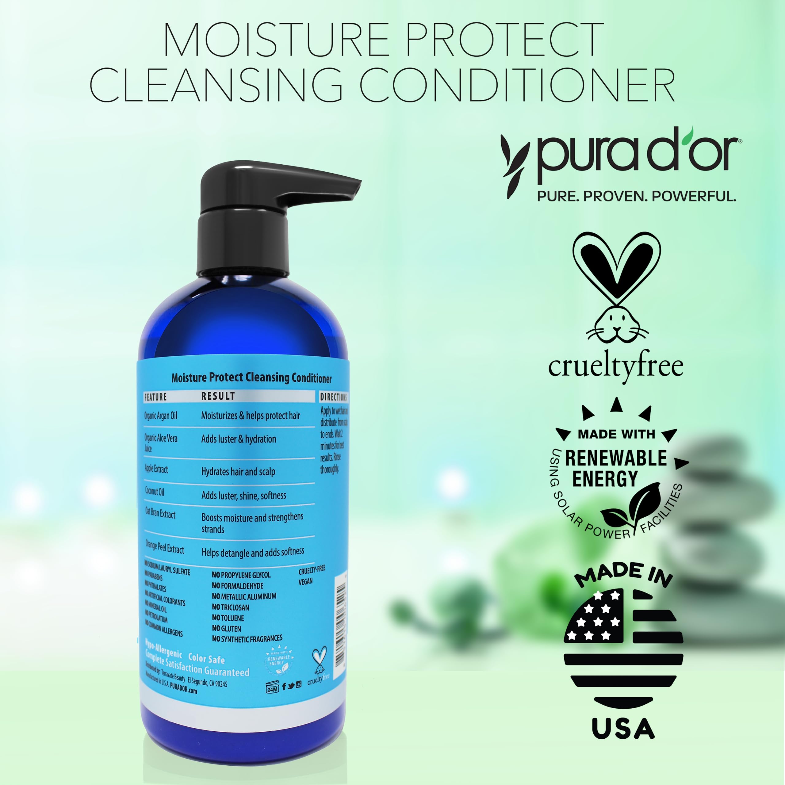 Foto 7 pulgar | Acondicionador Limpiador Pura D'or Moisture Protect 500ml - Venta Internacional.