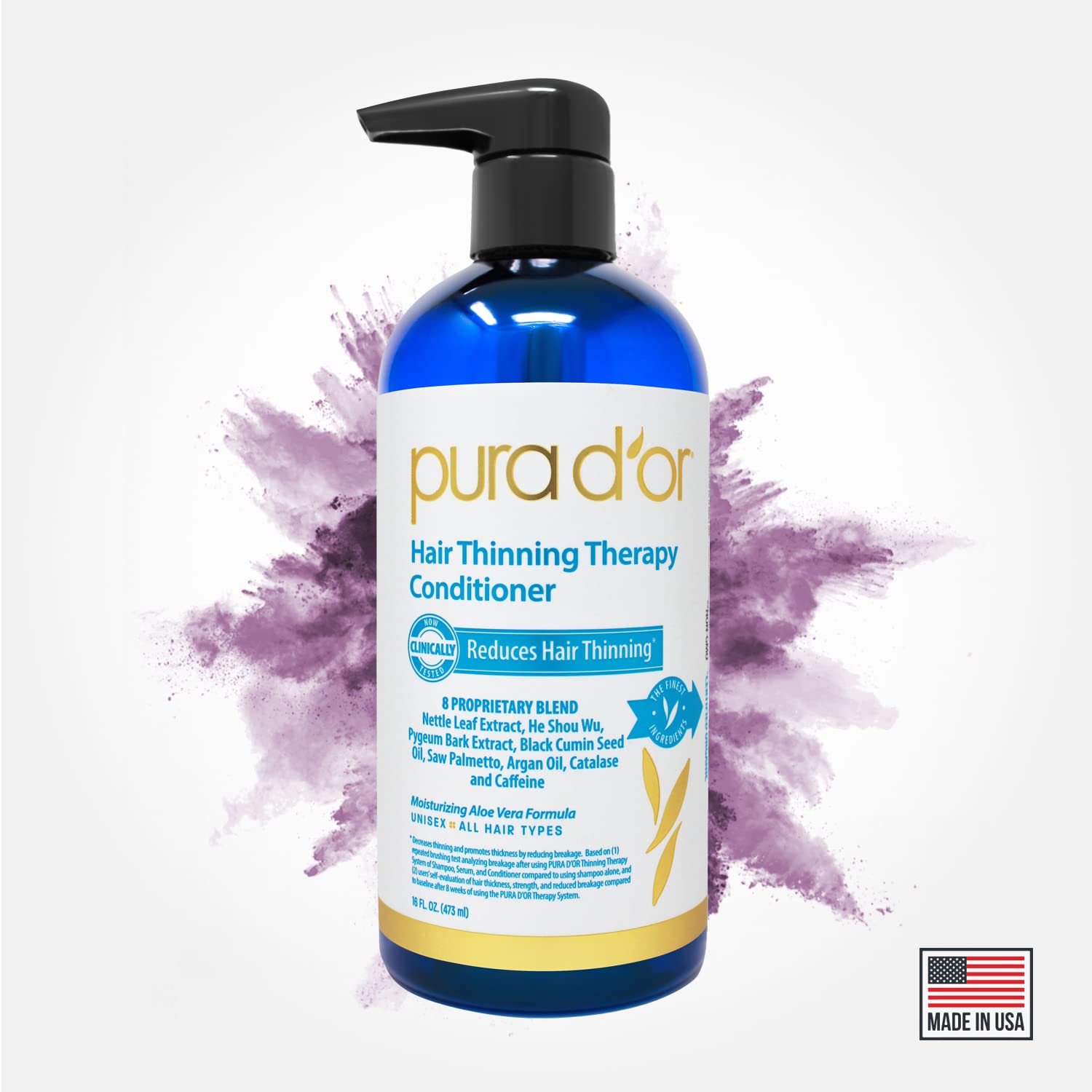 Foto 5 pulgar | Acondicionador Pura D'or Para Adelgazar El Cabello Con Biotina  473 Ml - Venta Internacional.