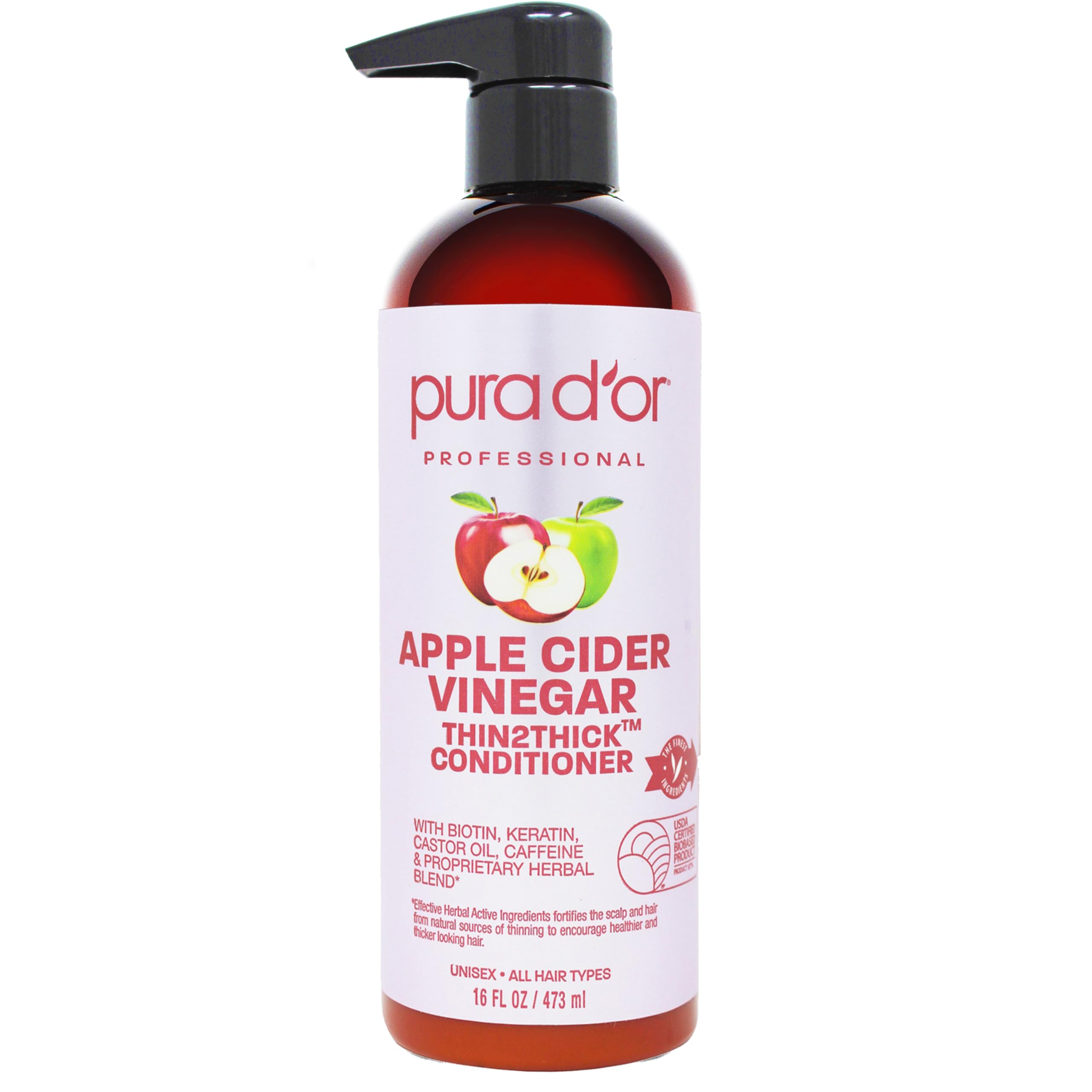 Foto 1 | Acondicionador Pura D'or Vinagre De Sidra De Manzana Thin2thick 480 Ml - Venta Internacional.