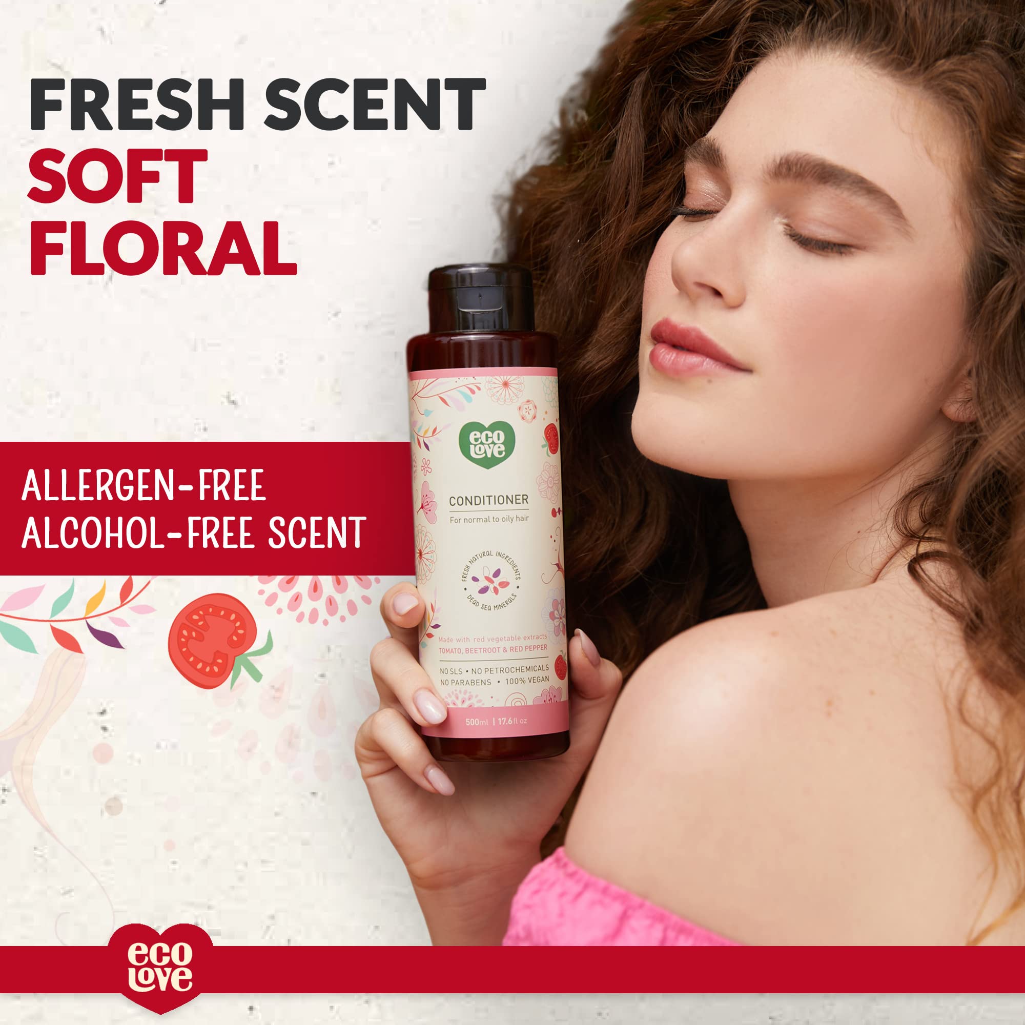Foto 4 pulgar | Acondicionador Ecolove Natural Para Cabello Normal Y Graso  500 Ml - Venta Internacional.
