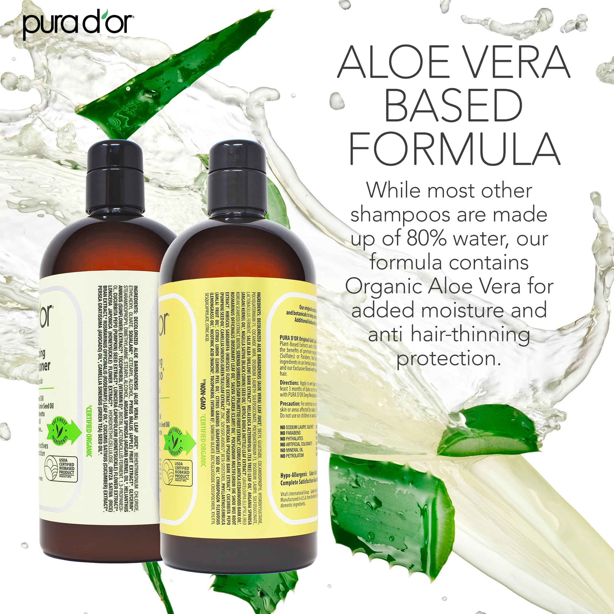 Foto 4 | Champú Y Acondicionador Pura D'or Antidiluyente Biotina 720ml X2 - Venta Internacional.