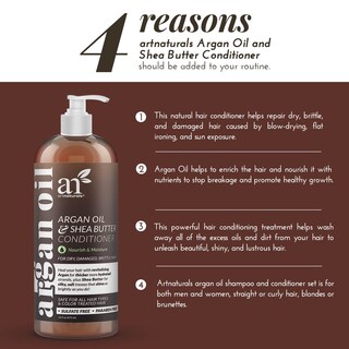 Foto 2 | Acondicionador Para El Cabello Artnaturals Con Aceite De Argán 473 Ml Sin Sulfatos - Venta Internacional.