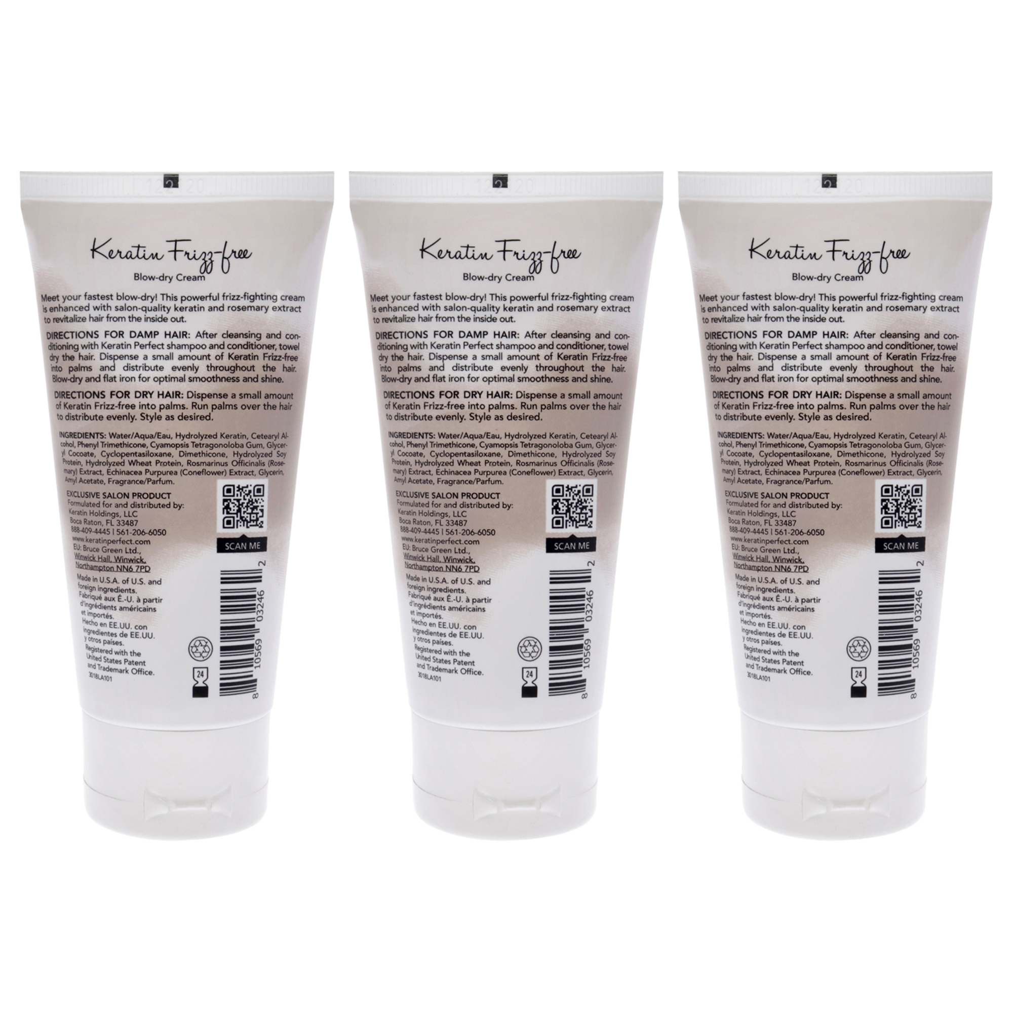 Foto 3 pulgar | Crema para Secar con Secador Blow Dry  Paquete De 3 Unidades  Keratin Perfect  Sin Encrespamiento - Venta Internacional.