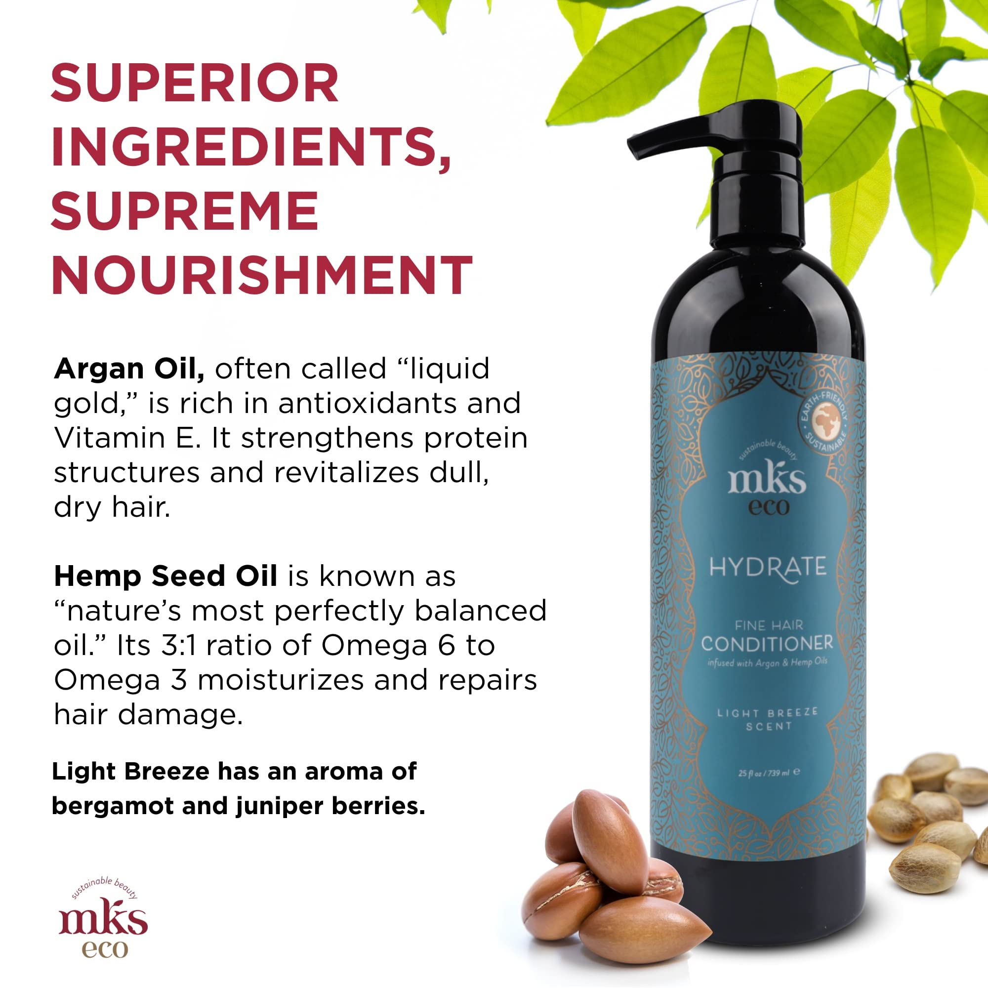 Foto 5 pulgar | Acondicionador Earthly Body Mks Eco Hydrate Fine Hair 750 Ml - Venta Internacional.