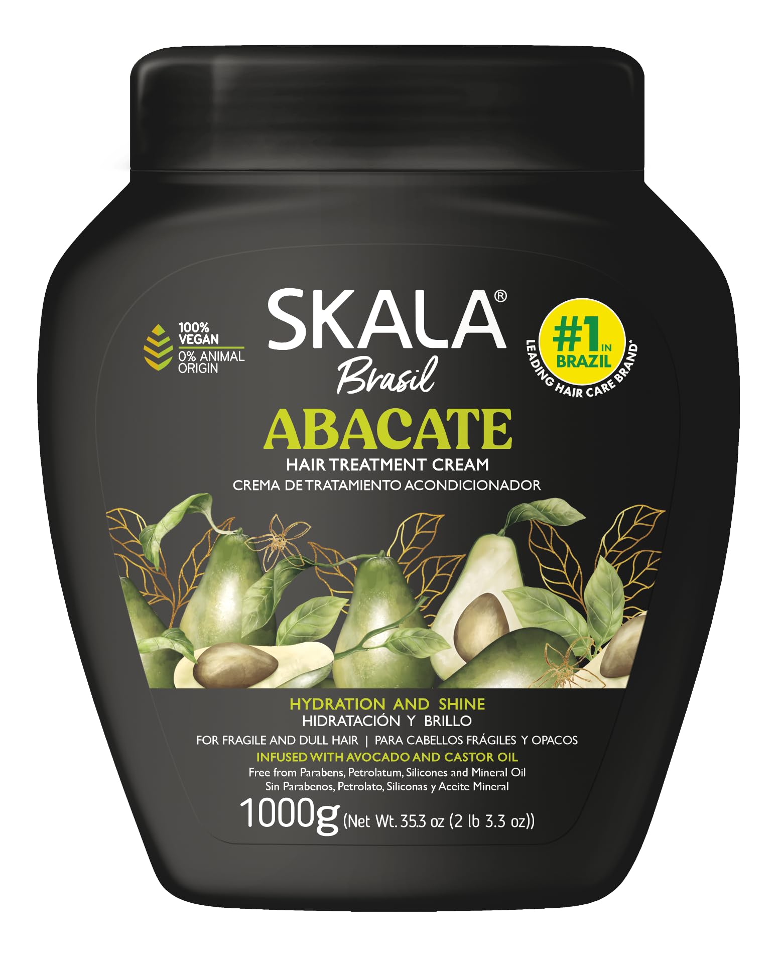 Foto 2 pulgar | Crema Para El Cabello Skala Avocado Con Aceite De Ricino  1000 G - Venta Internacional.