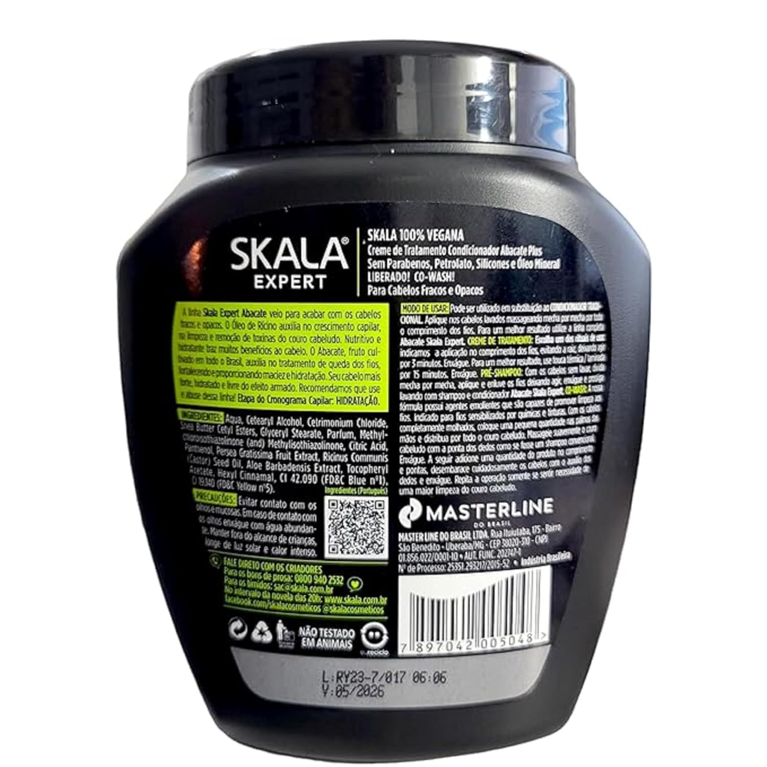 Foto 3 pulgar | Crema Para El Cabello Skala Avocado Con Aceite De Ricino  1000 G - Venta Internacional.