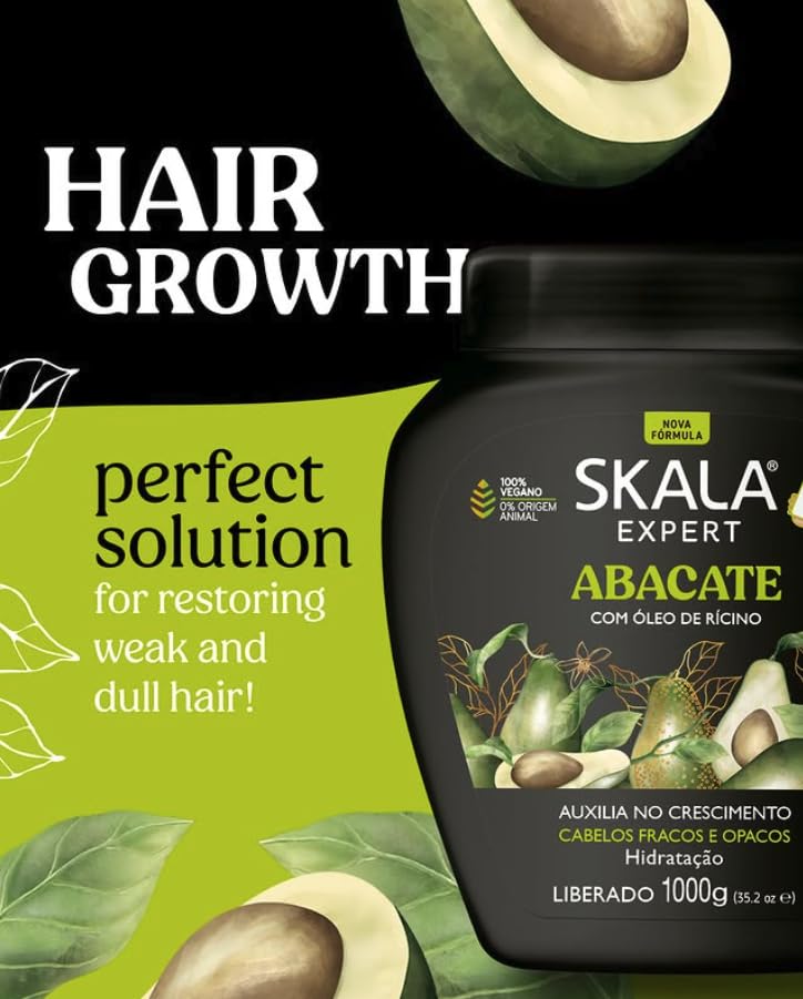 Foto 5 pulgar | Crema Para El Cabello Skala Avocado Con Aceite De Ricino  1000 G - Venta Internacional.