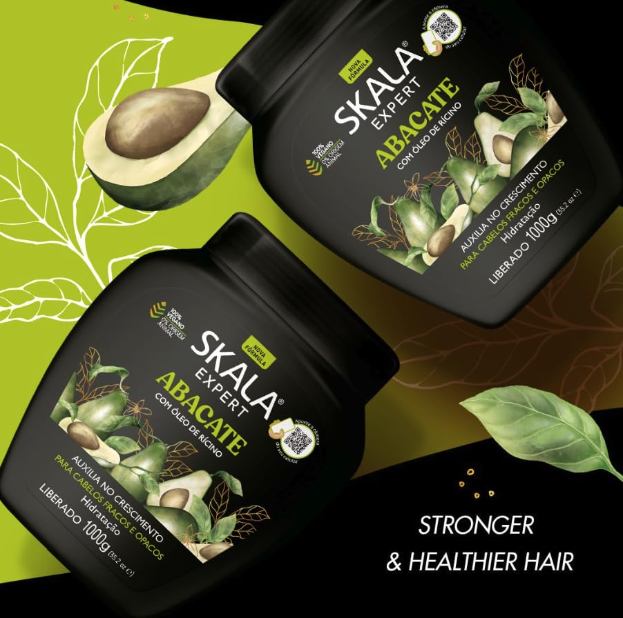 Foto 6 pulgar | Crema Para El Cabello Skala Avocado Con Aceite De Ricino  1000 G - Venta Internacional.
