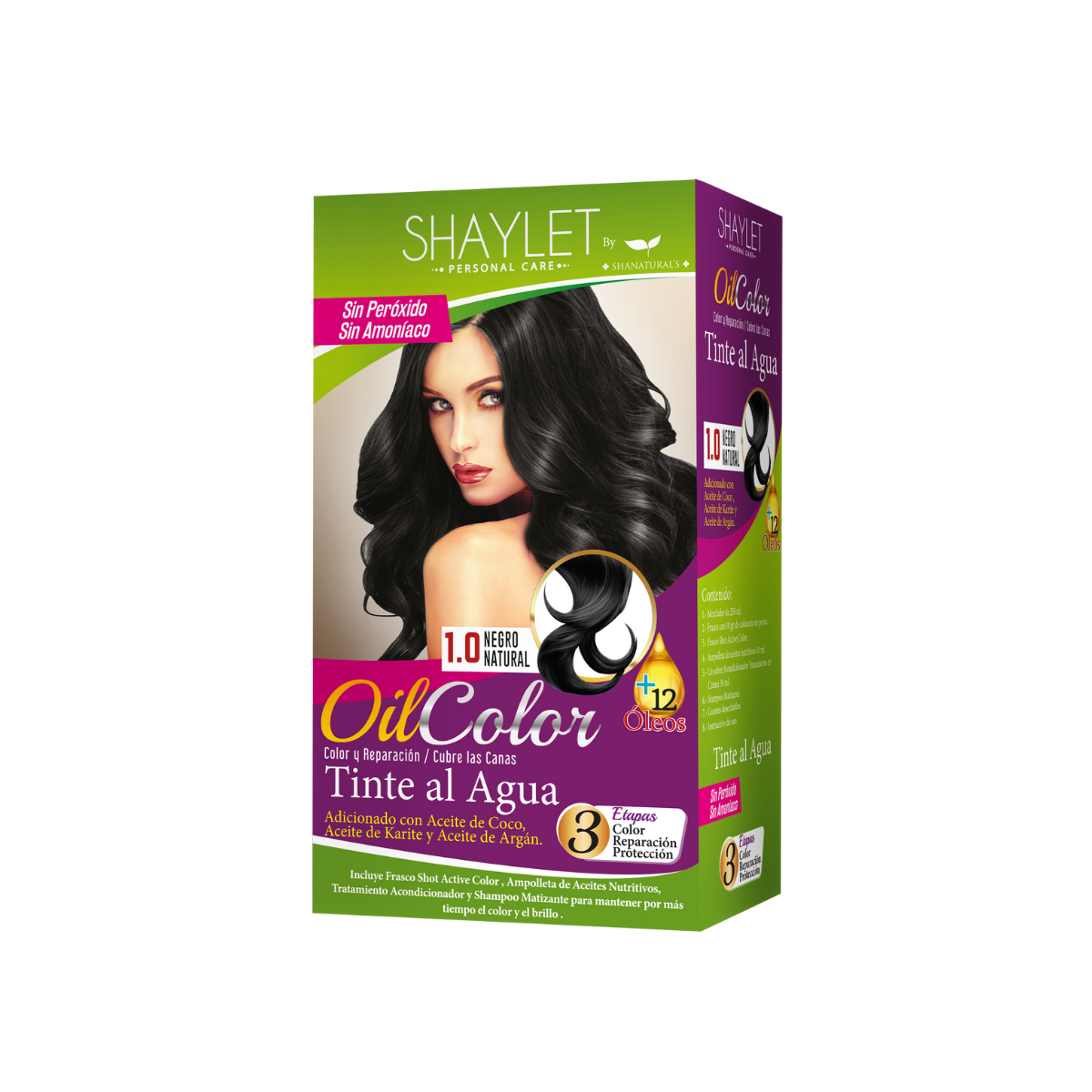 Foto 2 pulgar | Tinte Al Agua Shaylet Shanaturals Natural Color Negro