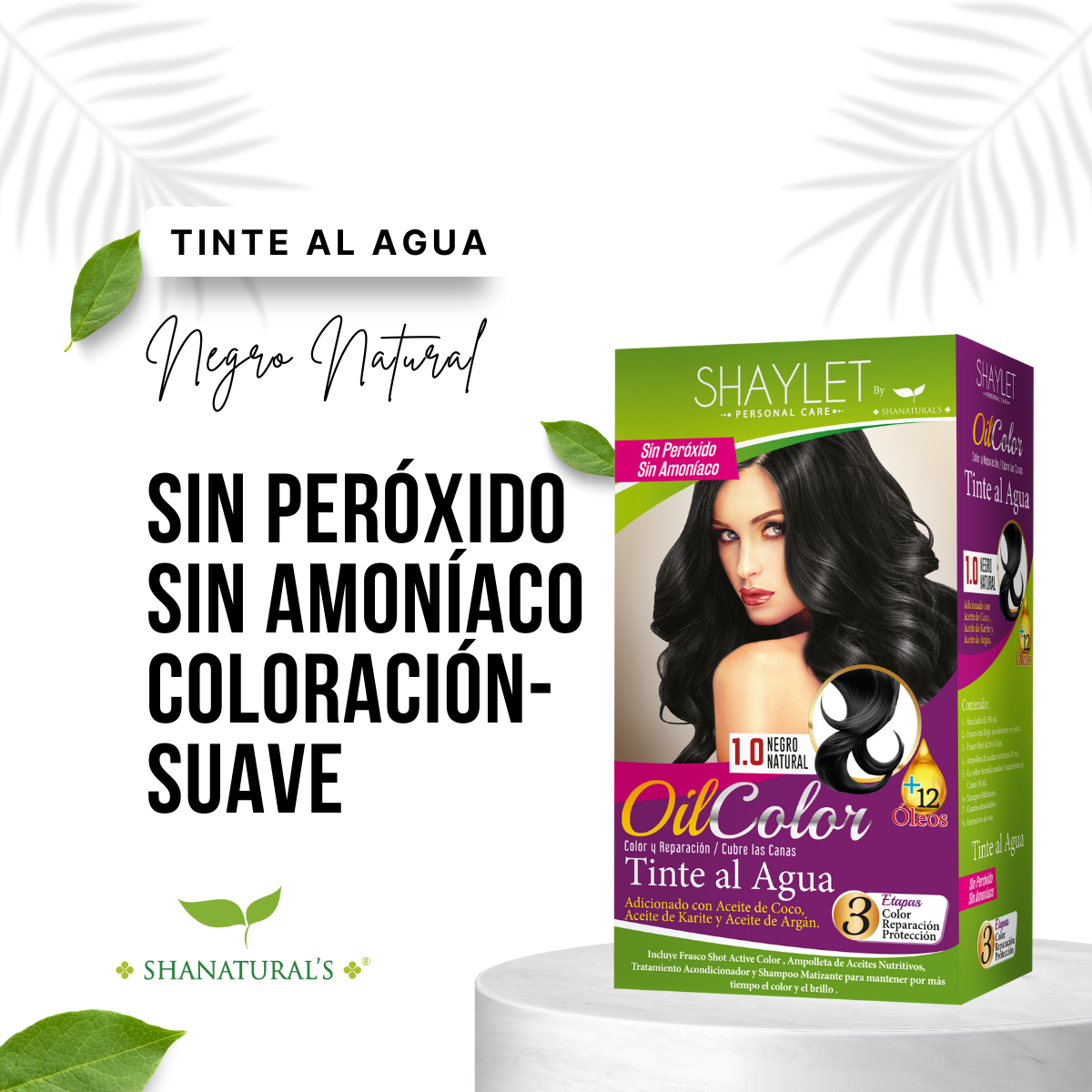 Foto 4 pulgar | Tinte Al Agua Shaylet Shanaturals Natural Color Negro