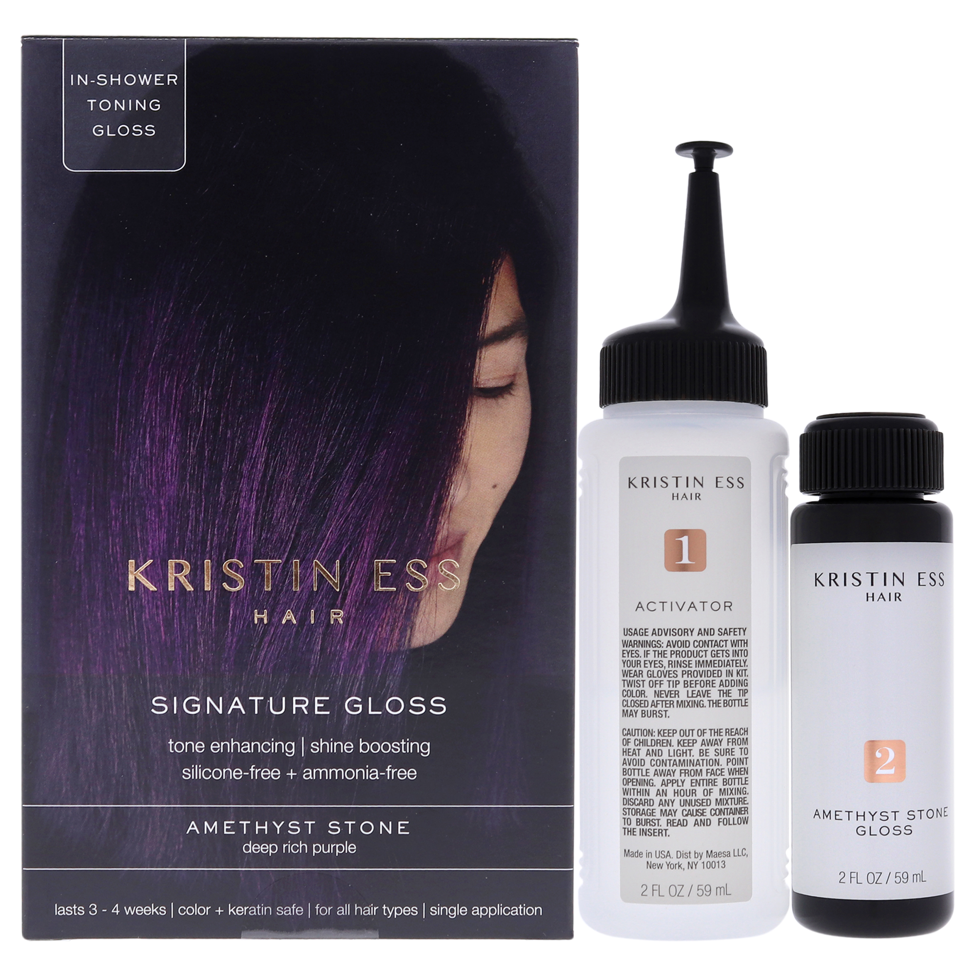 Foto 2 pulgar | Signature Hair Gloss - Amethyst Stone Kristin Ess Brown Colour