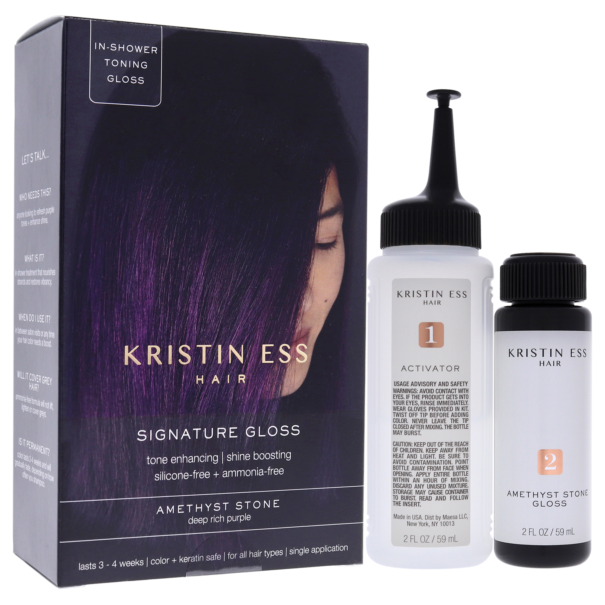 Foto 4 pulgar | Signature Hair Gloss - Amethyst Stone Kristin Ess Brown Colour