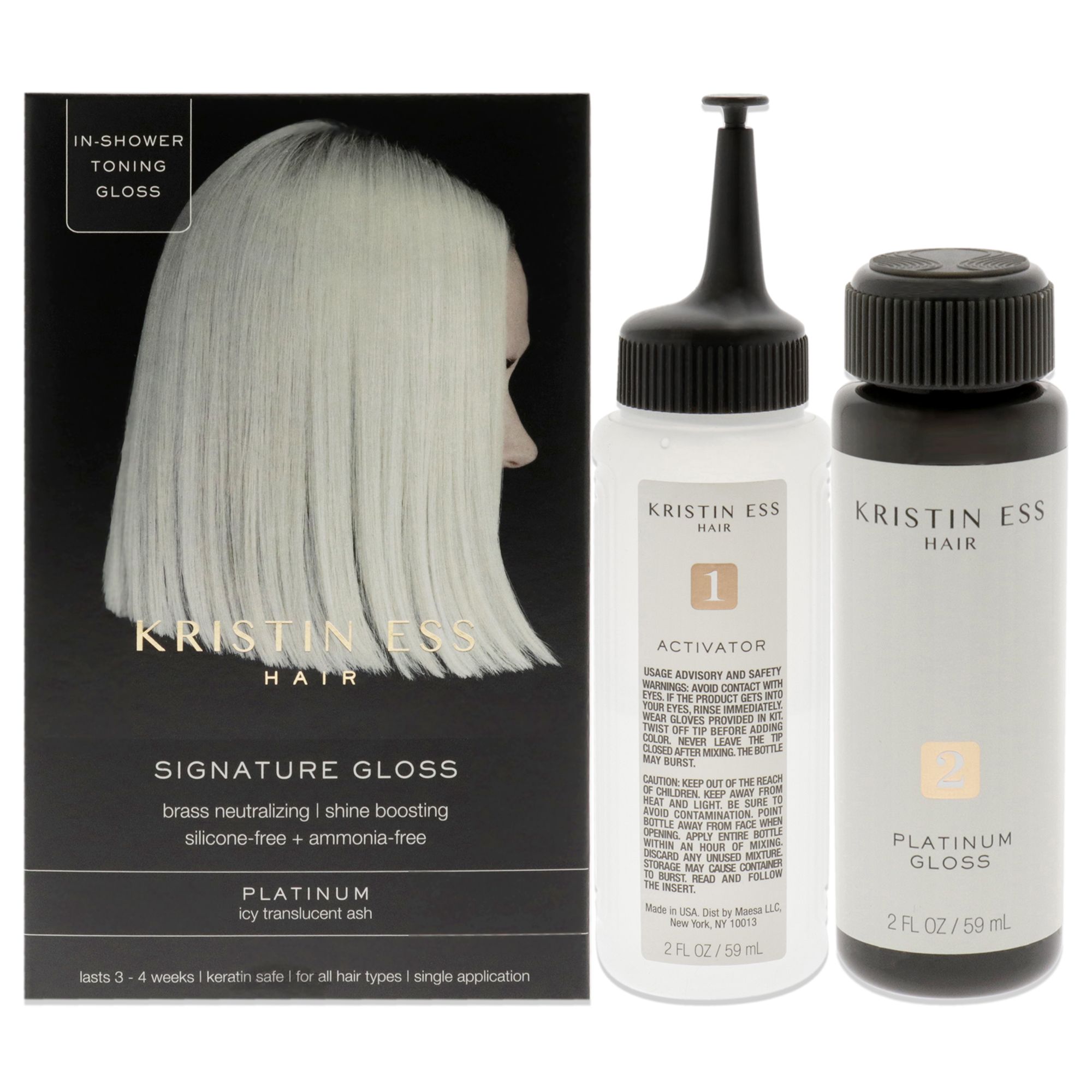 Signature Hair Gloss - Plantinum Kristin Ess White Colour