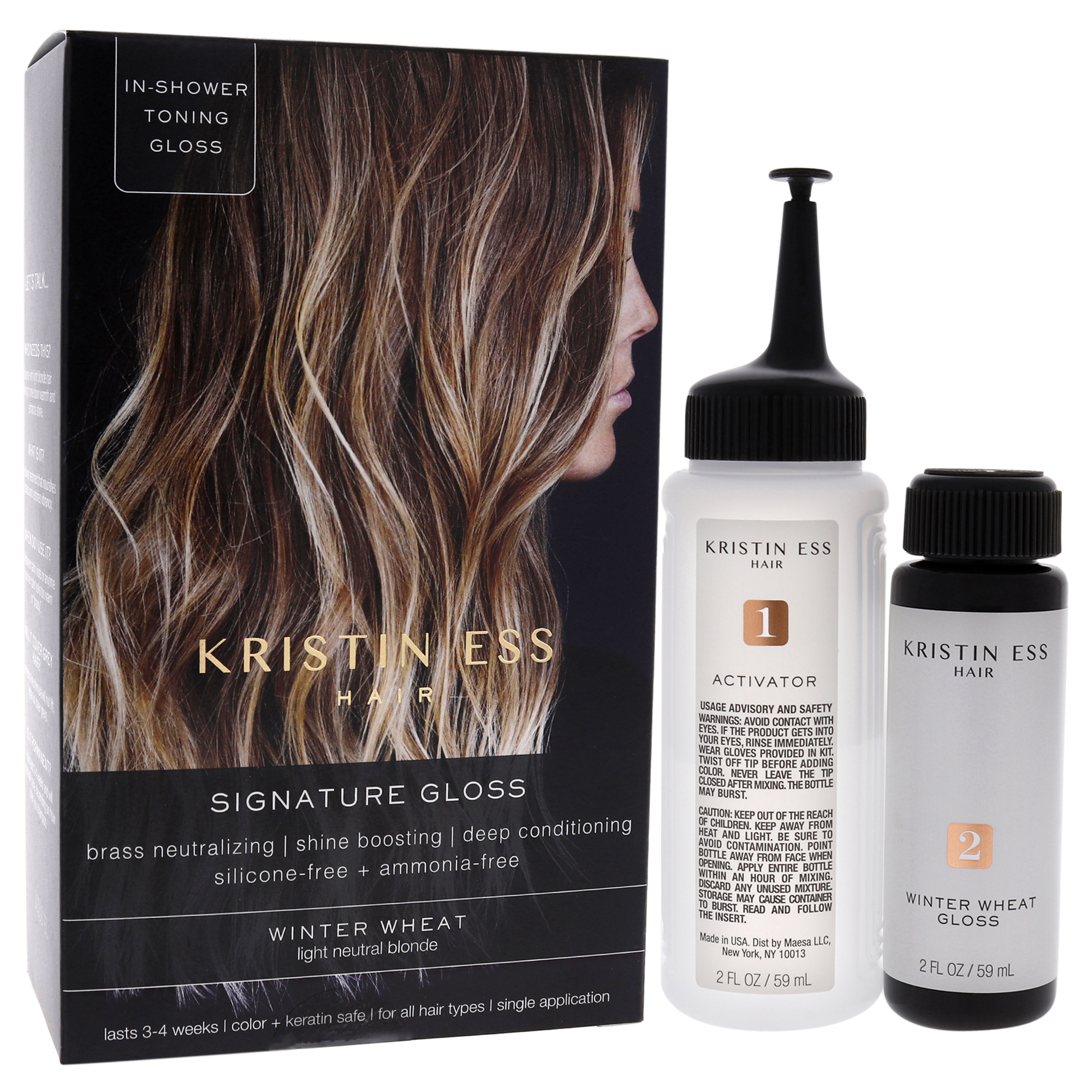 Foto 4 pulgar | Signature Hair Gloss - Winter Wheat - Light Neutral Blonde Kristin Ess Brown Colour