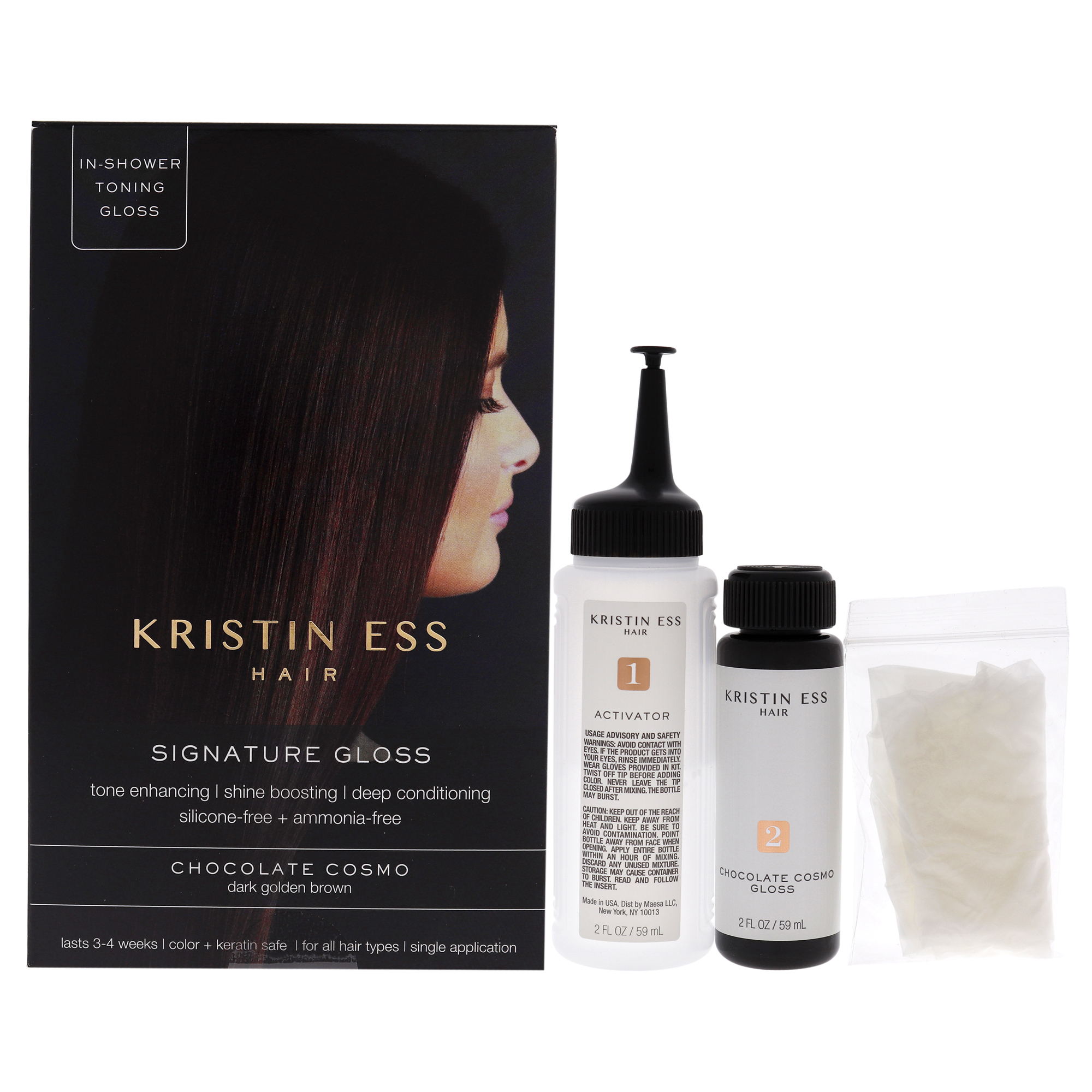 Signature Hair Gloss - Chocolate Cosmo - Dark Golden Brown Kristin Ess Brown Colour