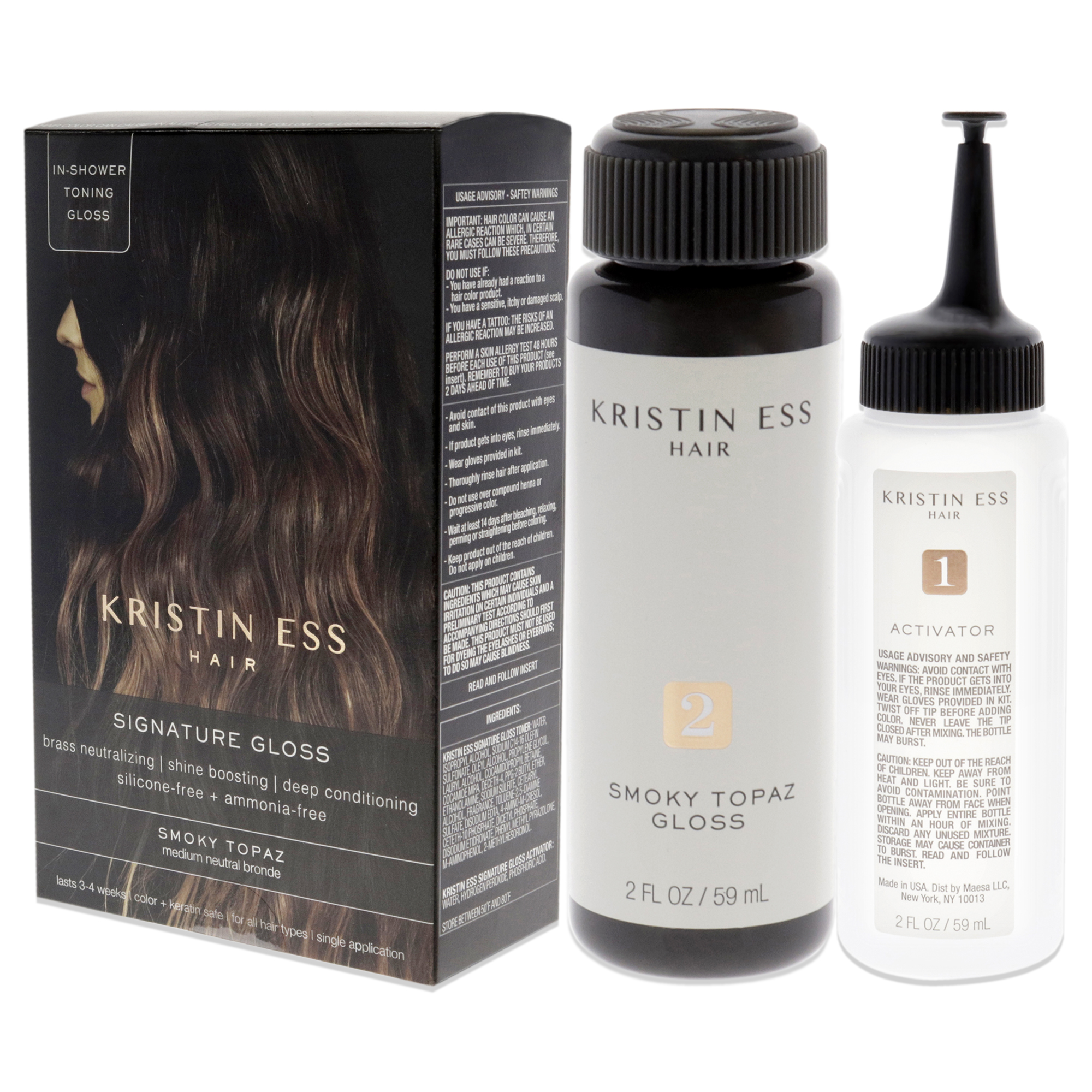 Foto 5 pulgar | Signature Hair Gloss - Smoky Topaz - Medium Neutral Bronde Kristin Ess Brown Colour