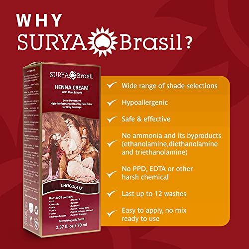 Foto 4 pulgar | Venta Internacional - Crema De Henna Surya Brasil, Chocolate