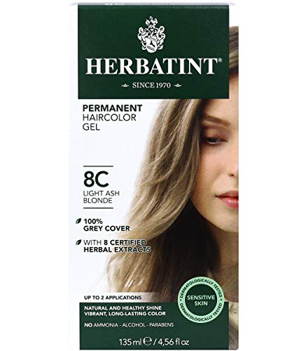 Gel Para Teñir El Cabello Herbatint Permanent 8c, Rubio Ceniza Claro, 135 Ml - Venta Internacional.