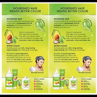 Foto 2 | Garnier Hair Color Nutrisse Crema Nutritiva, 90 Rubio Natural Claro (macadamia), 2 Count - Venta Internacional.