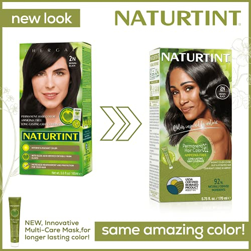 Foto 4 pulgar | Tinte De Pelo Naturtint Permanent 2n, Marrón Y Negro, Sin Amoniaco - Venta Internacional.