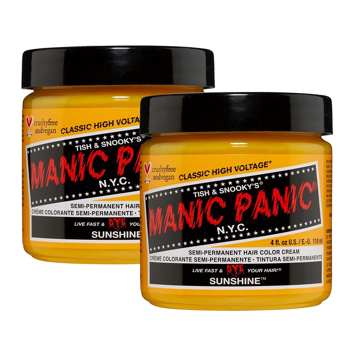 Foto 2 pulgar | Tinte Para El Cabello Manic Panic Sunshine Yellow Classic High Voltage - Venta Internacional.