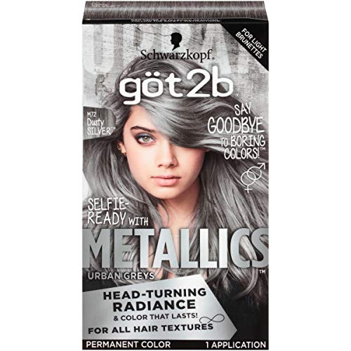 Foto 2 pulgar | Tinte De Pelo Schwarzkopf Got2b Metallic M72 Dusty Silver - Venta Internacional.