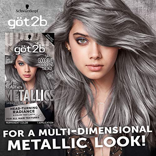 Foto 3 pulgar | Tinte De Pelo Schwarzkopf Got2b Metallic M72 Dusty Silver - Venta Internacional.