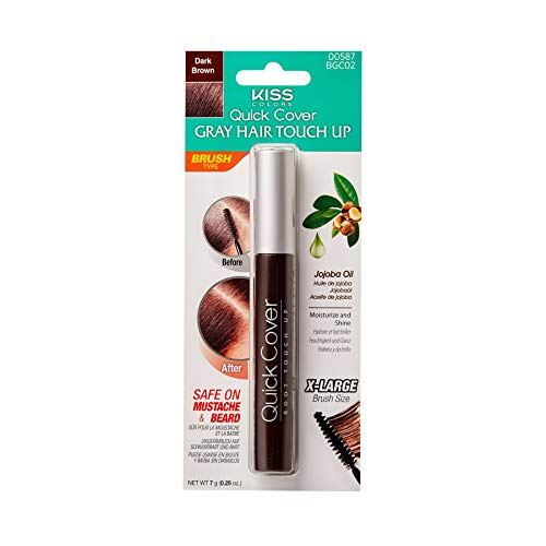 Foto 2 pulgar | Hair Touch Up Kiss Quick Cover, Marrón Oscuro, 7 G Con Aceite De Jojoba - Venta Internacional.