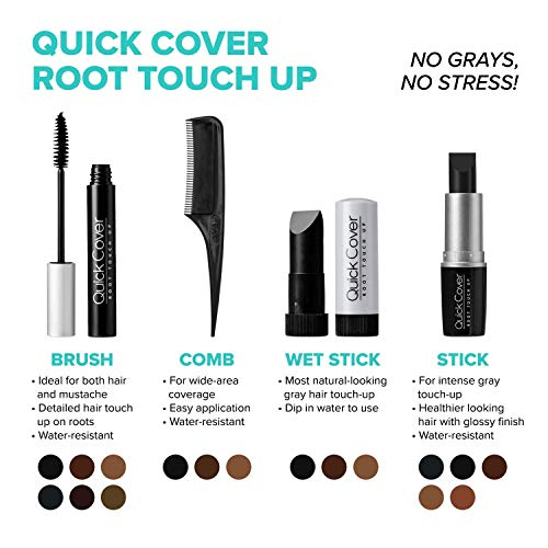 Foto 7 pulgar | Hair Touch Up Kiss Quick Cover, Marrón Oscuro, 7 G Con Aceite De Jojoba - Venta Internacional.